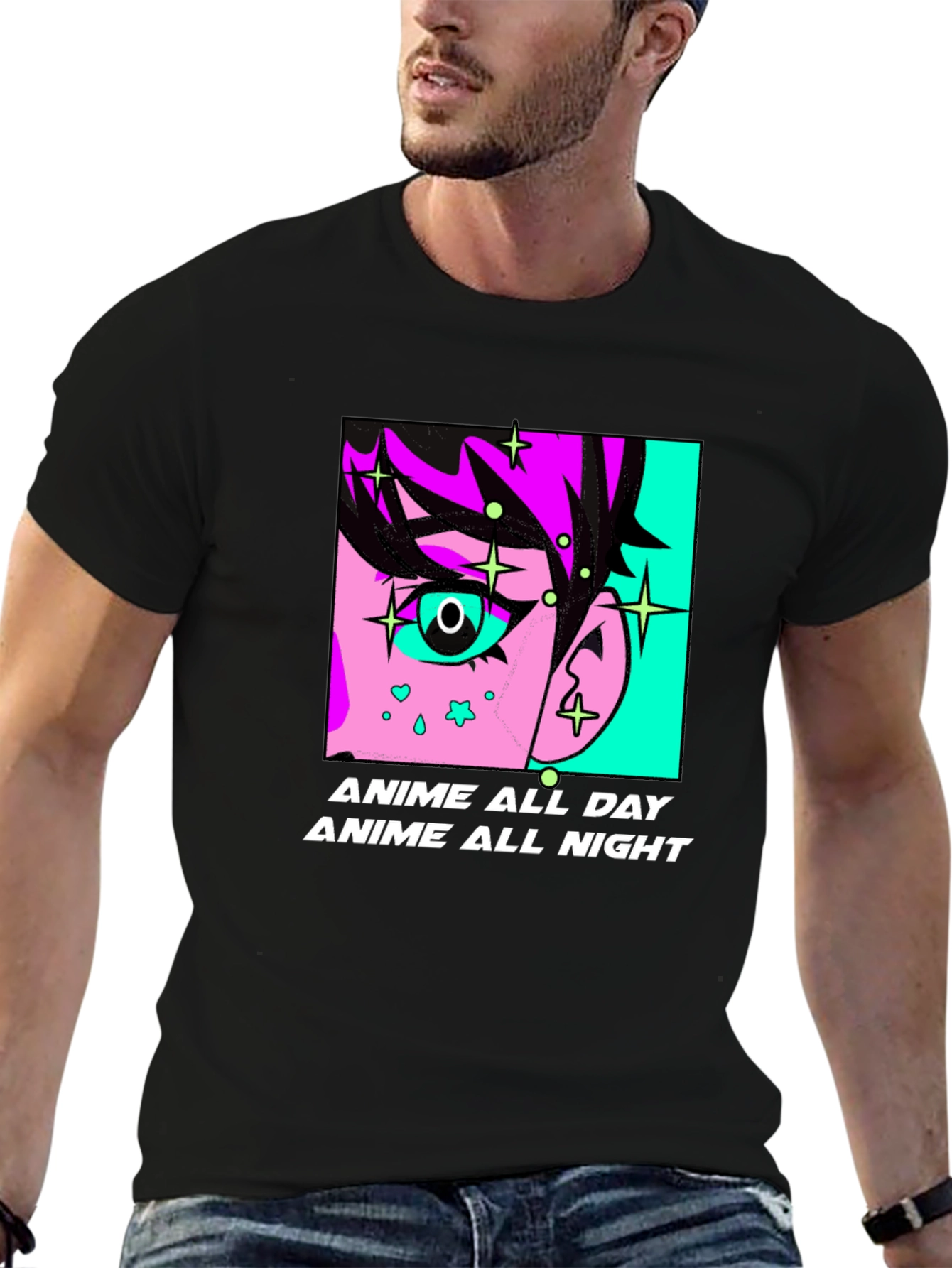 Anime All Day & Night Graphic Tee