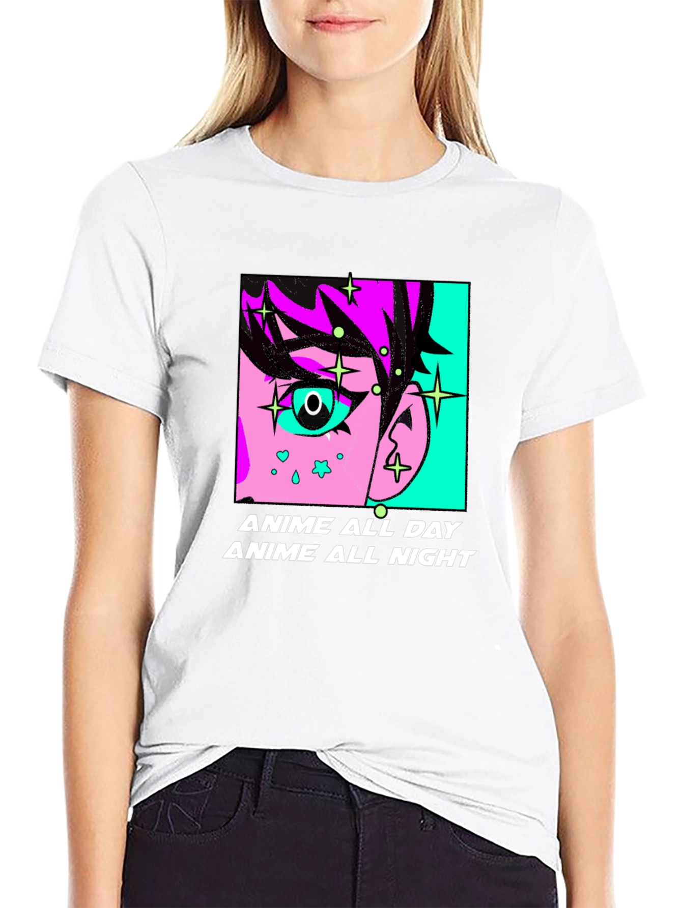 Anime All Day & Night Graphic Tee