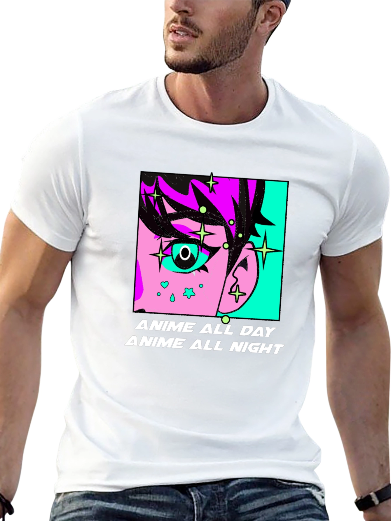 Anime All Day & Night Graphic Tee