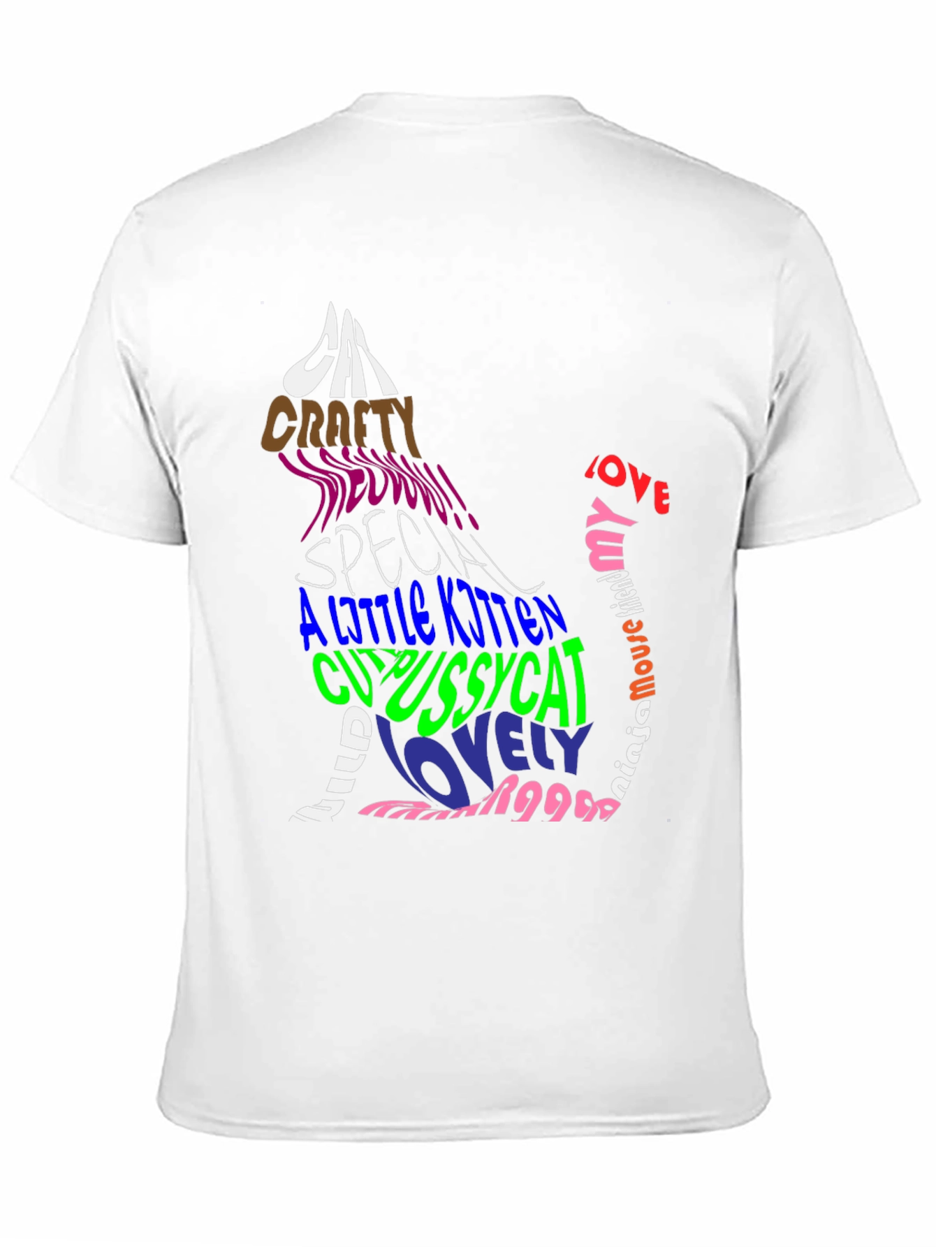 Cat Lover Graphic Tee - Stylish Word Art