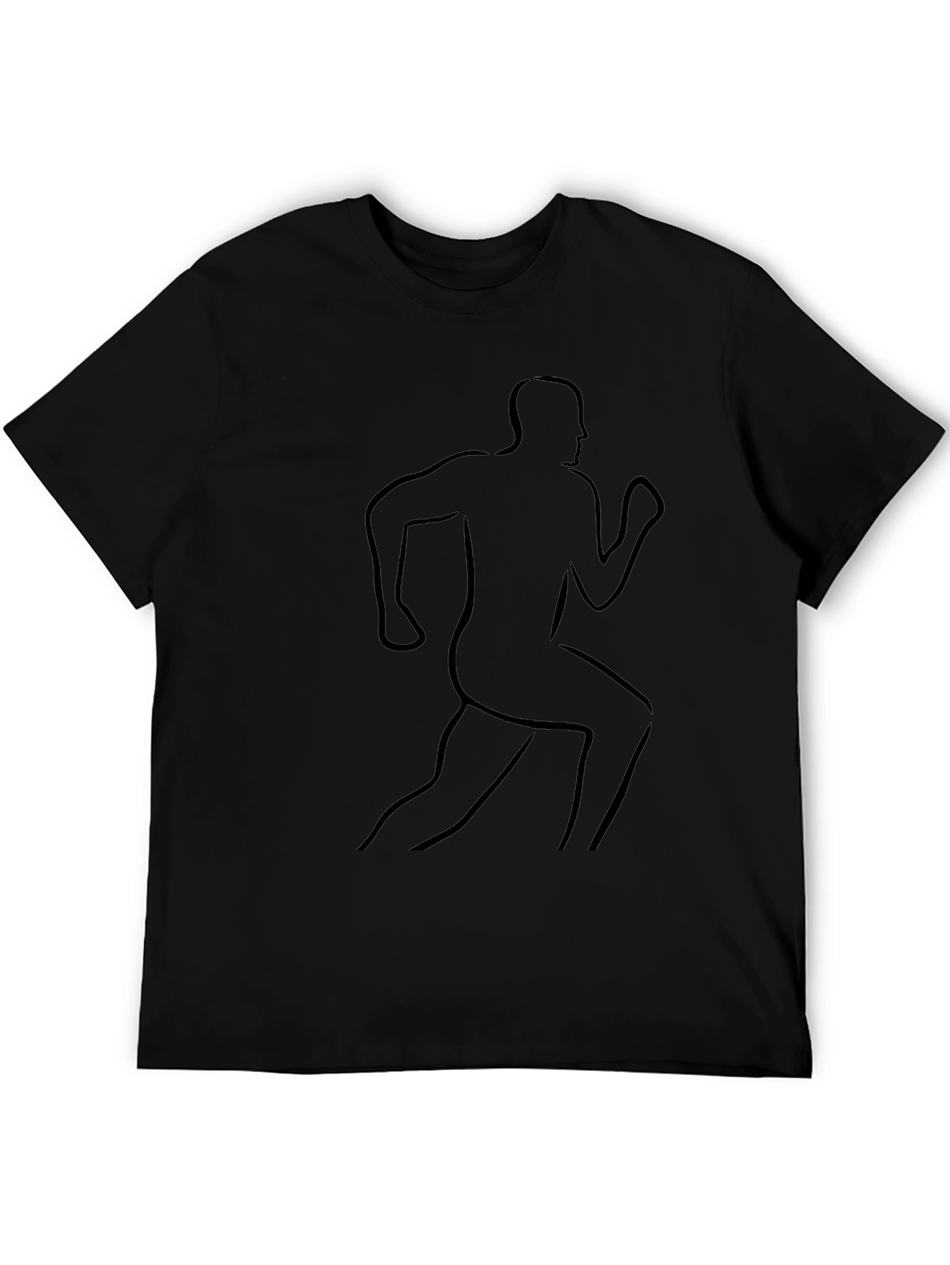 Minimalist Runner Graphic Tee - Black