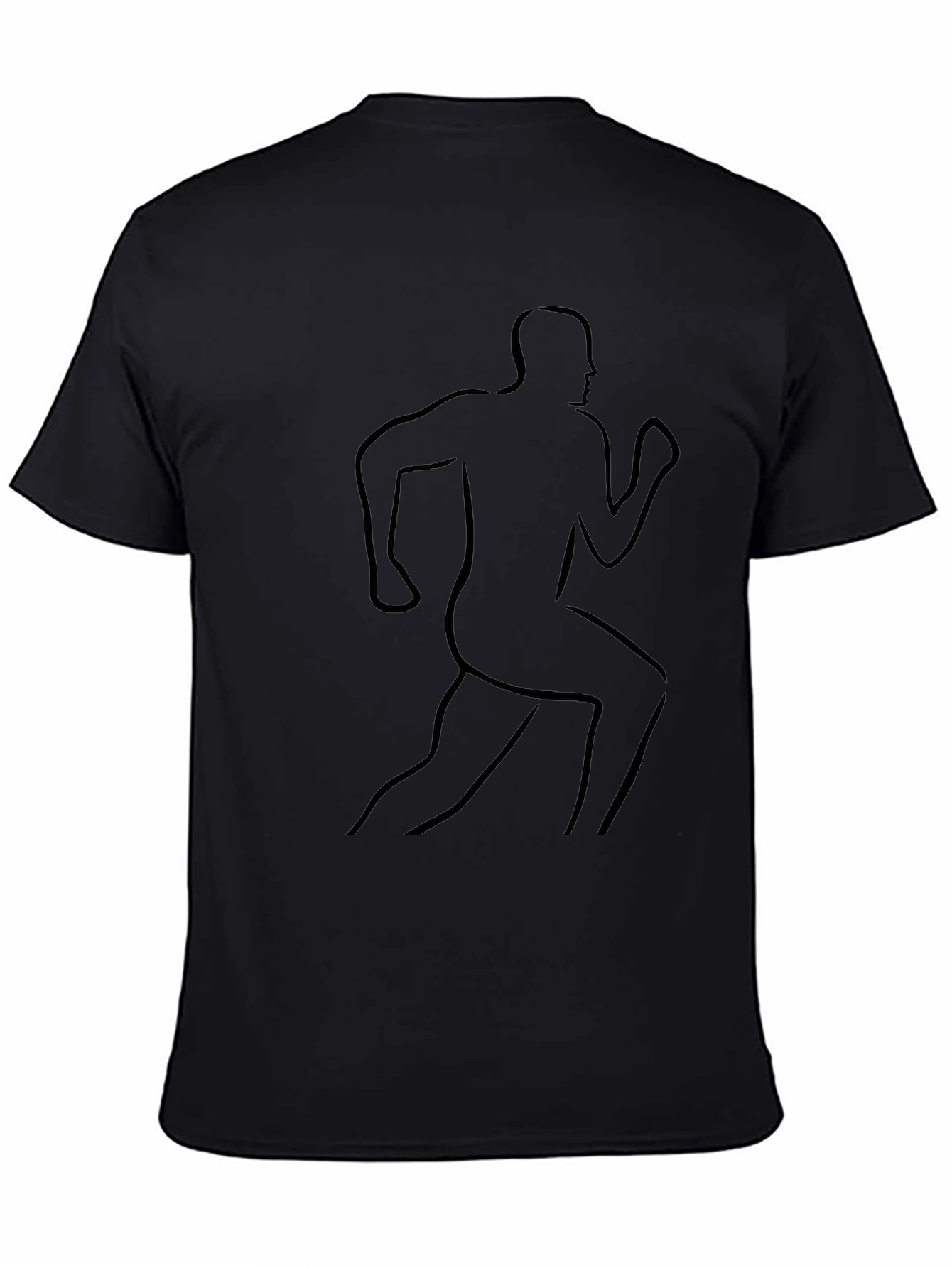 Minimalist Runner Graphic Tee - Black
