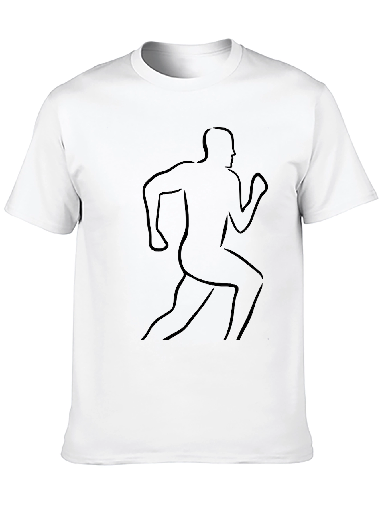 Minimalist Runner Graphic Tee - Black