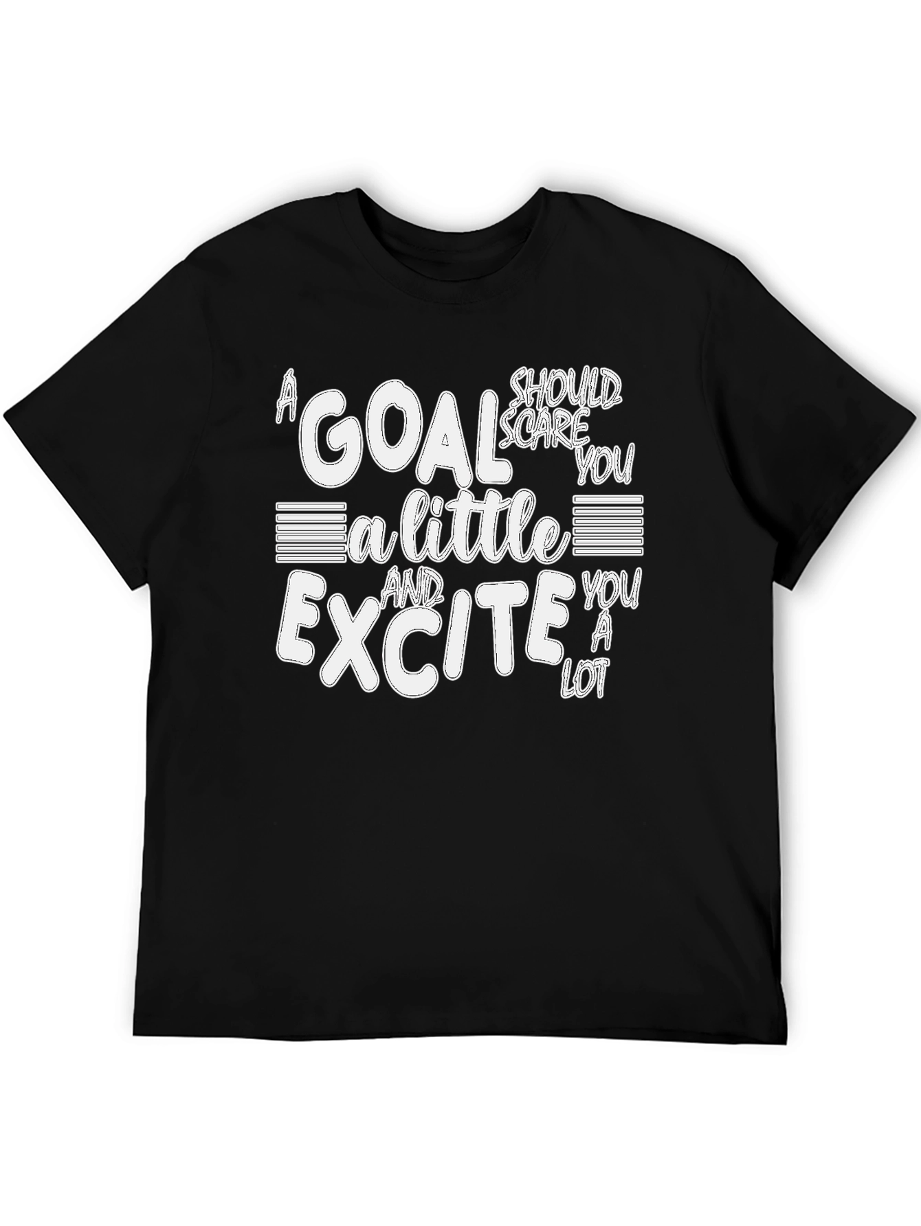 Goal Scare Excite Black Graphic Tee