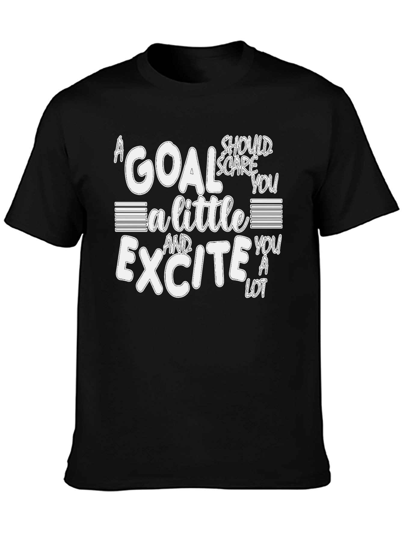 Goal Scare Excite Black Graphic Tee