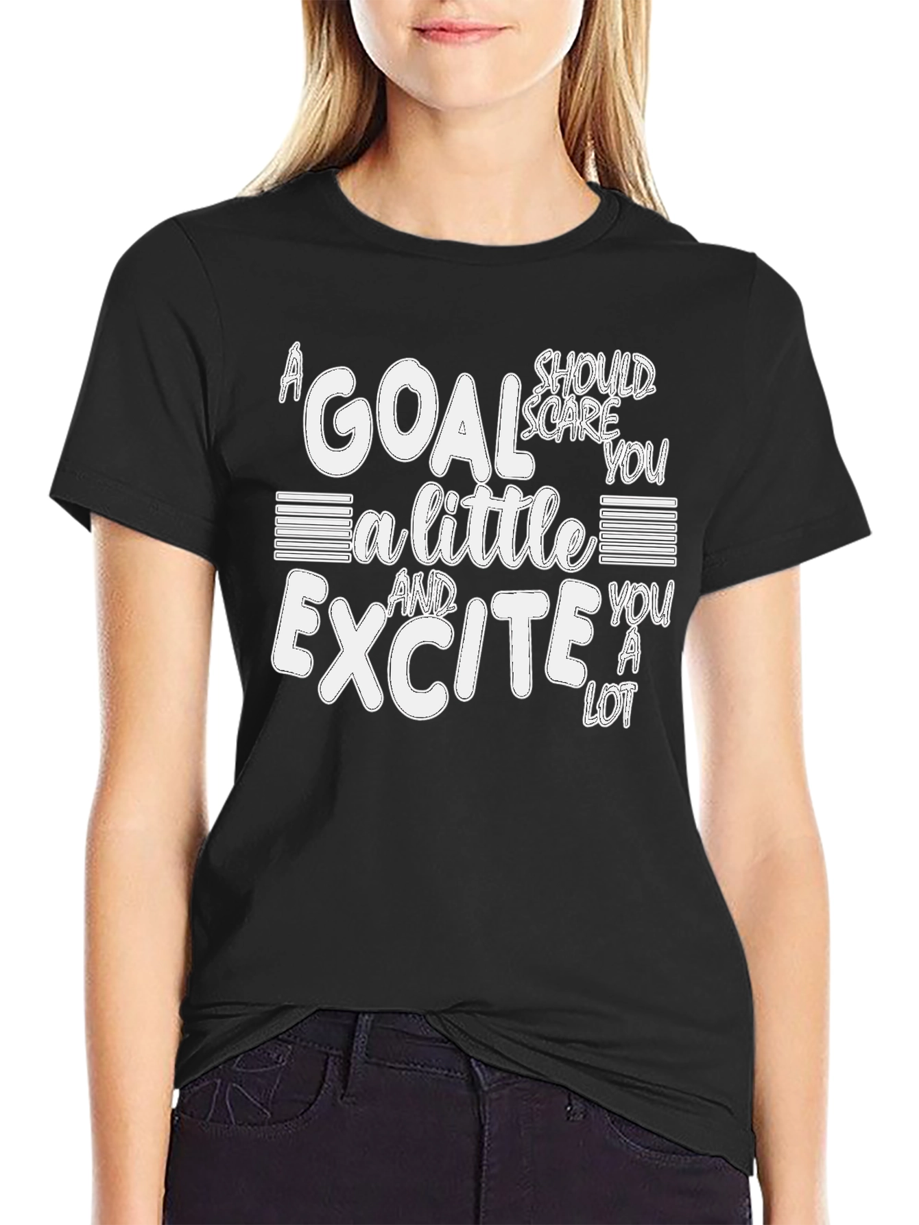 Goal Scare Excite Black Graphic Tee