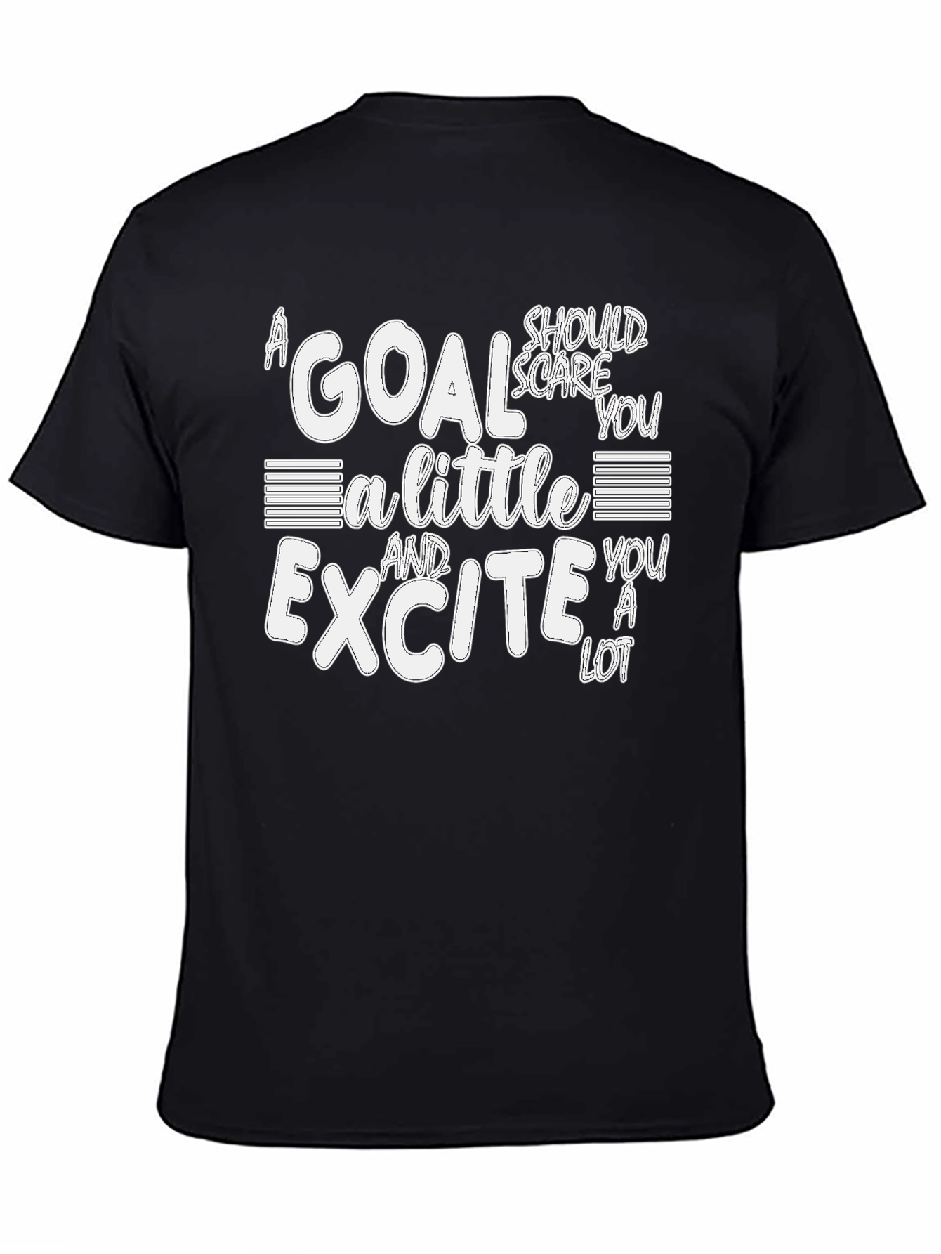 Goal Scare Excite Black Graphic Tee