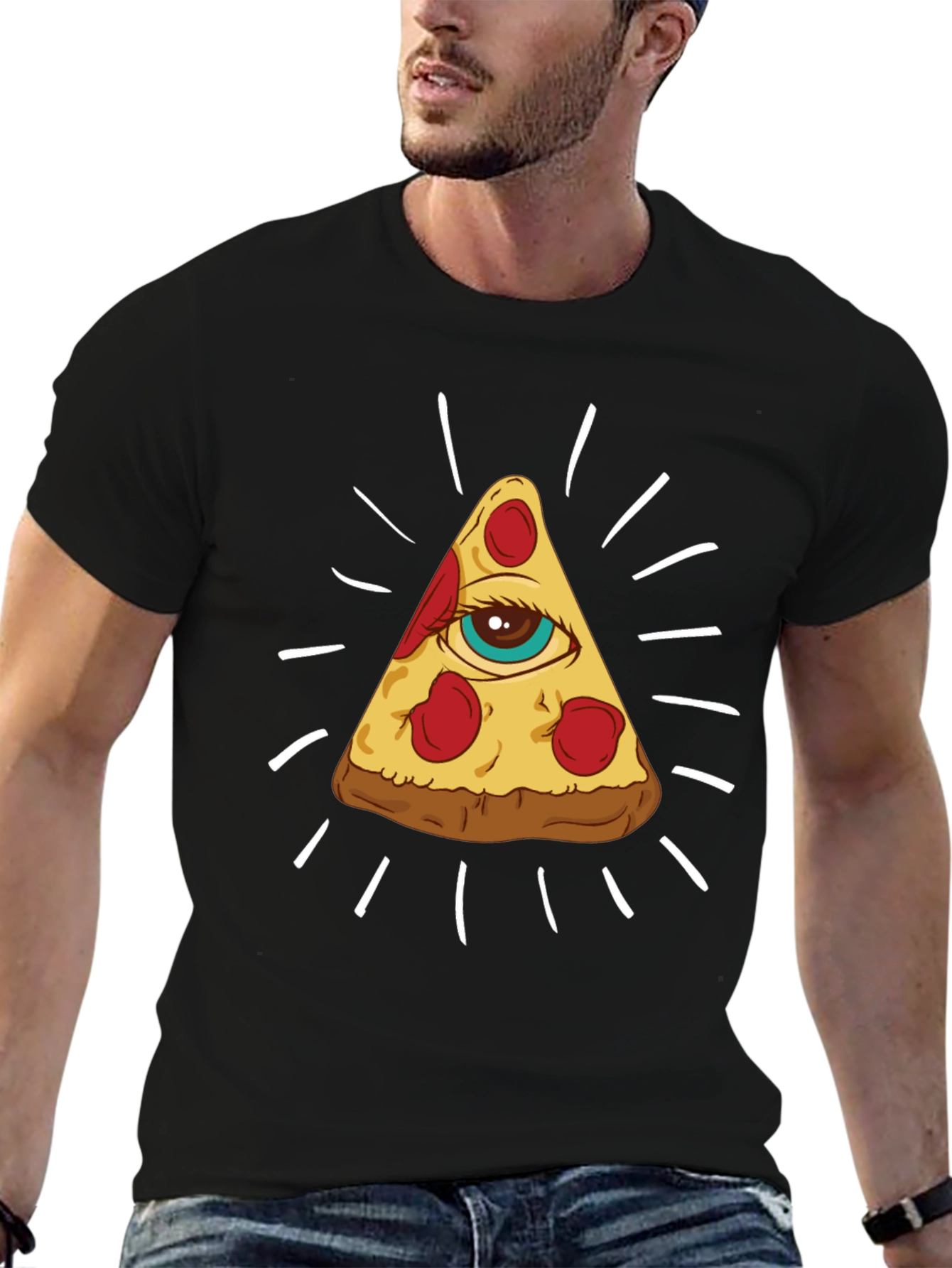 Pizza Illuminati T-Shirt - All Seeing Slice