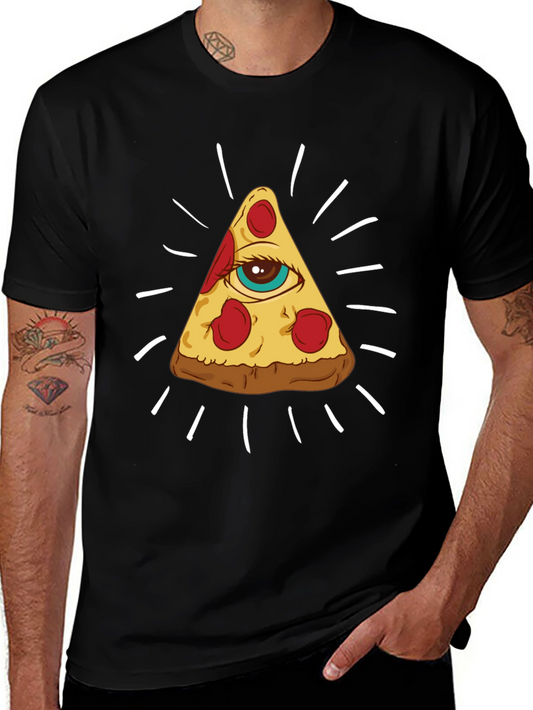 Pizza Illuminati T-Shirt - All Seeing Slice