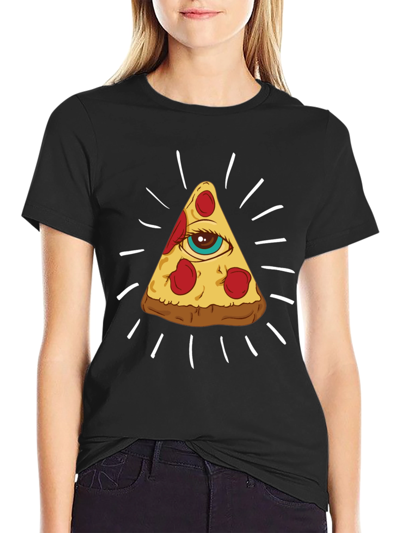 Pizza Illuminati T-Shirt - All Seeing Slice