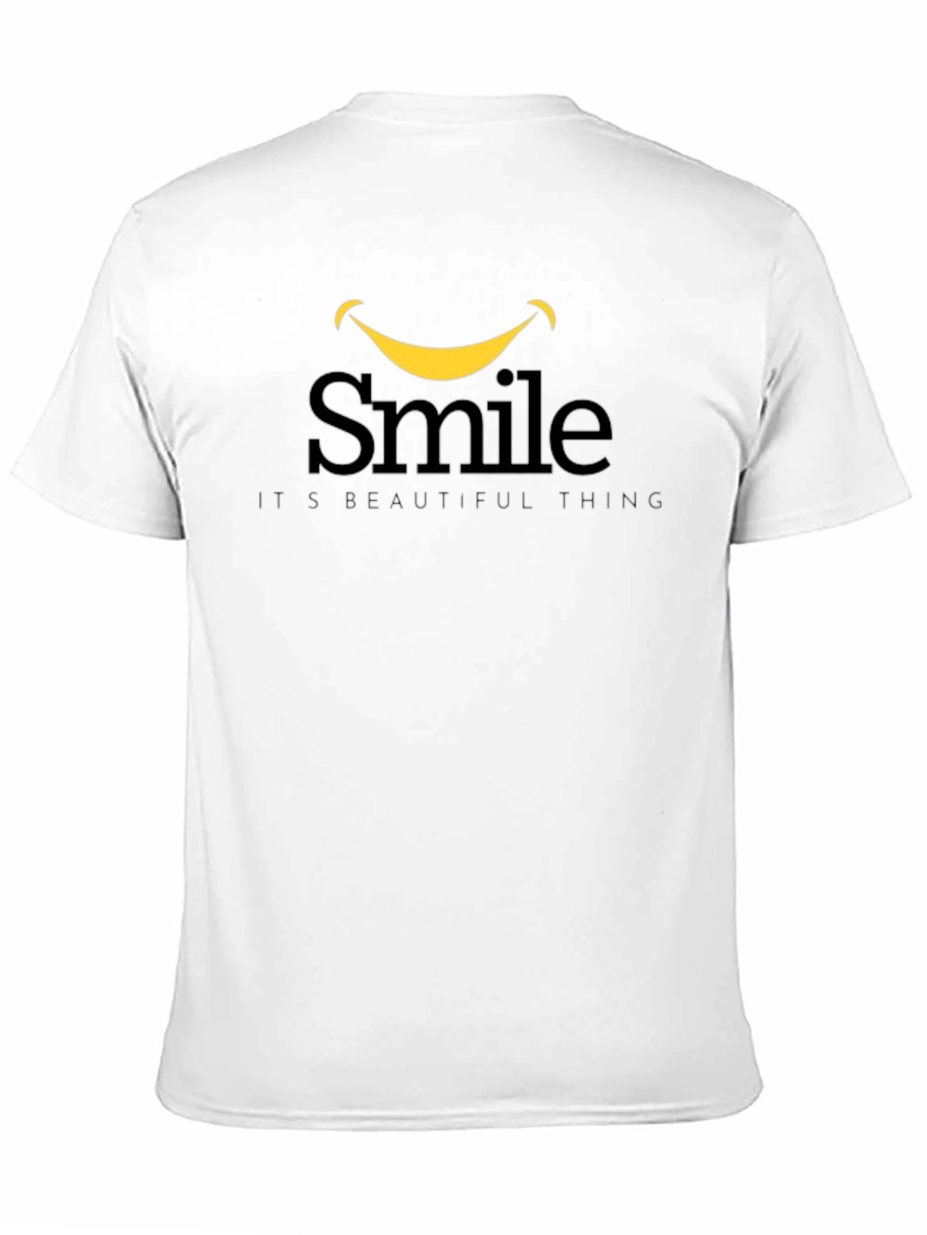 Smile Graphic Print Black T-Shirt