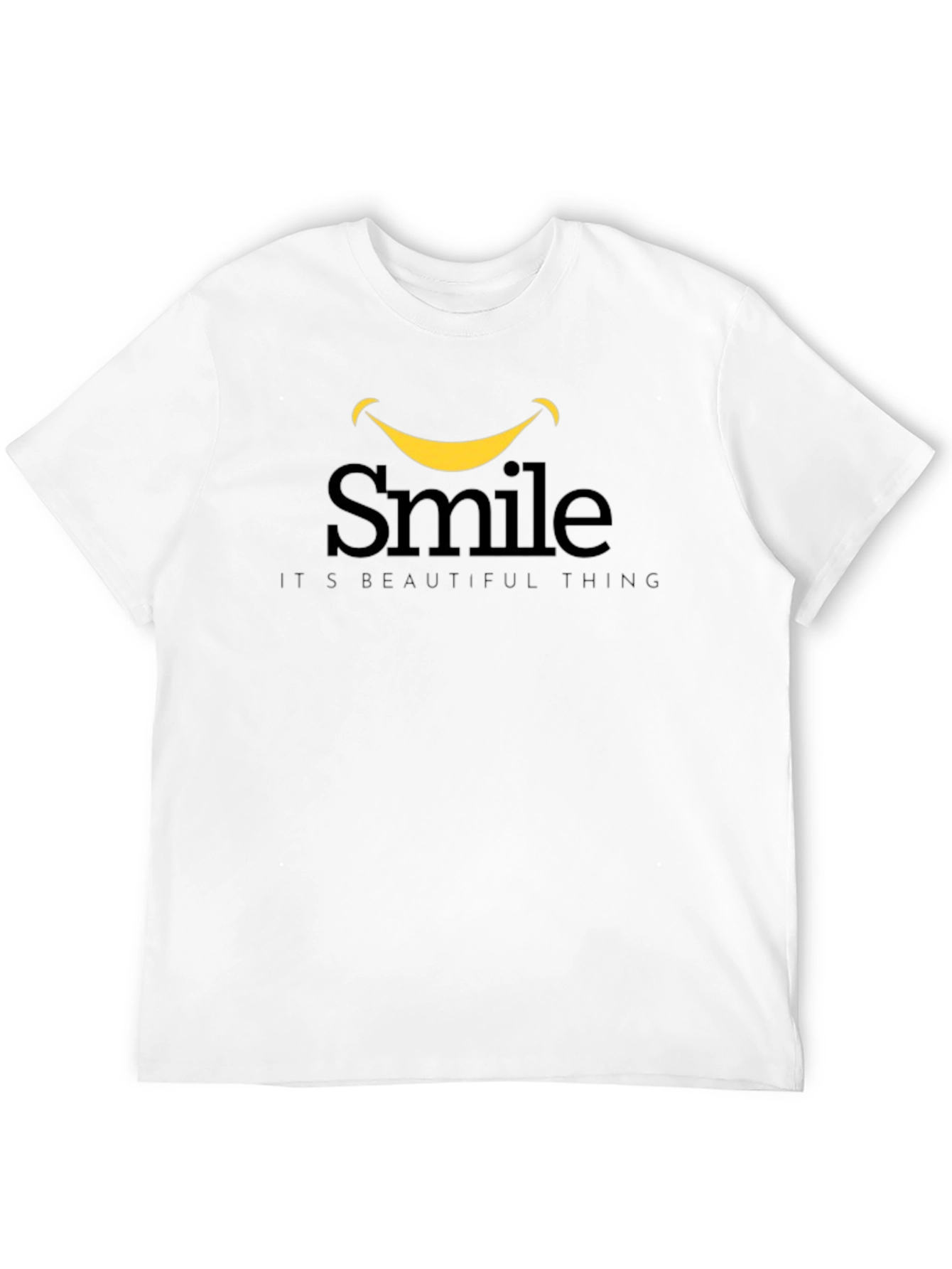 Smile Graphic Print Black T-Shirt