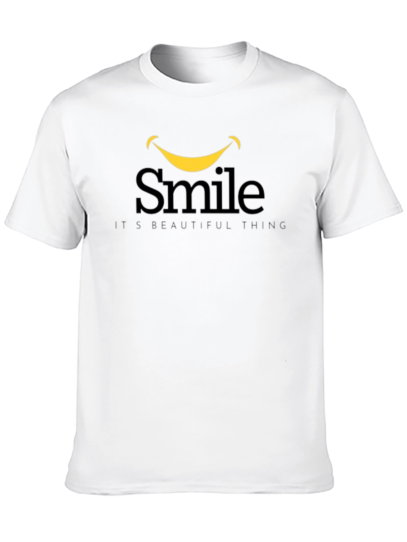 Smile Graphic Print Black T-Shirt