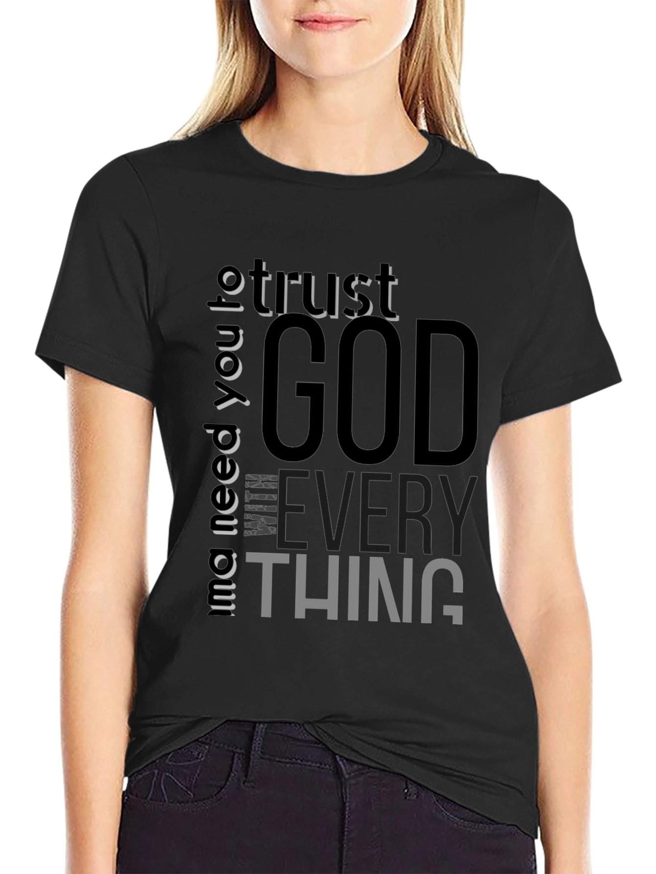 Trust God Black Graphic Tee