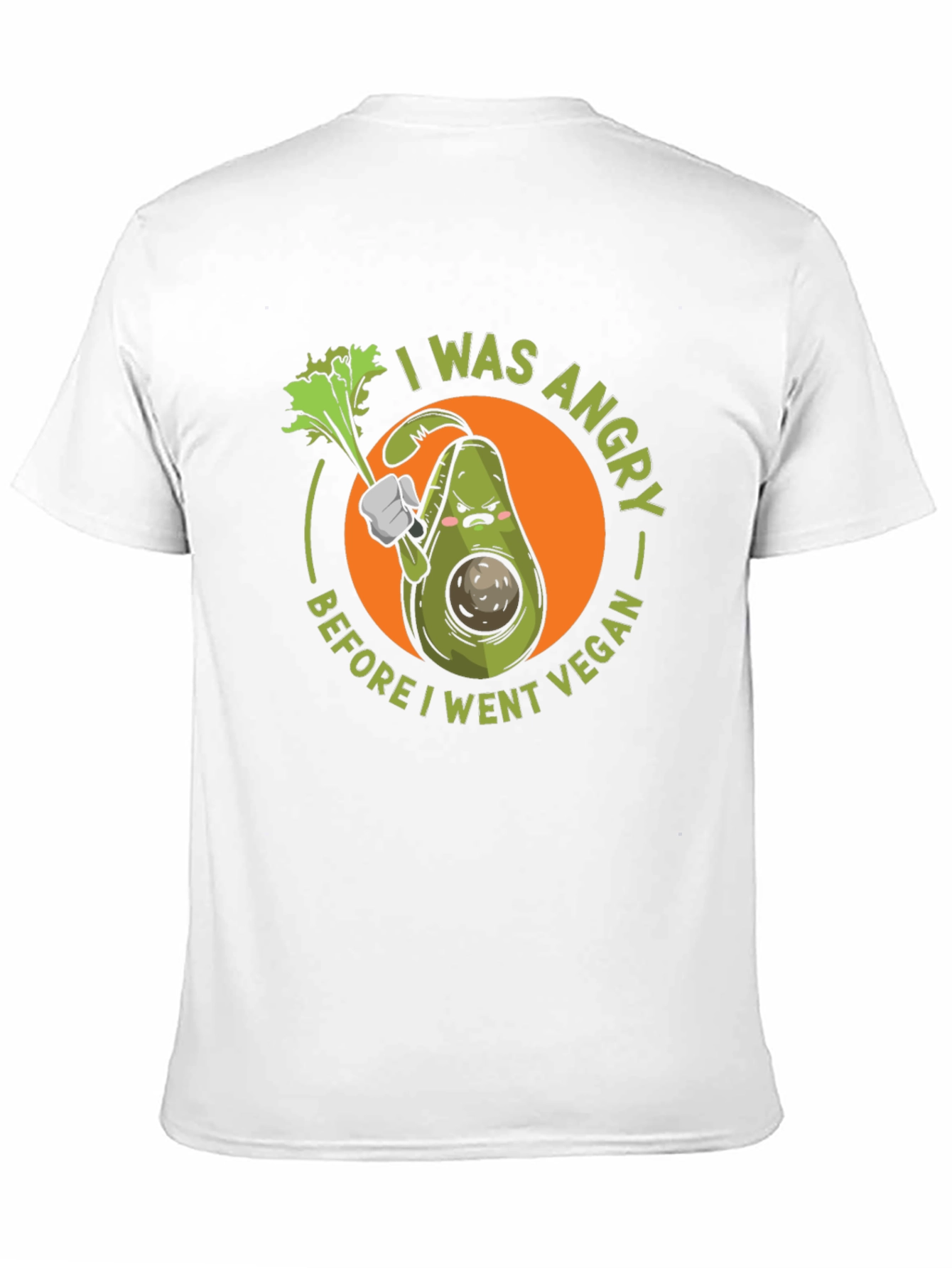 Angry Vegan Avocado T-Shirt - Funny Vegetarian Tee