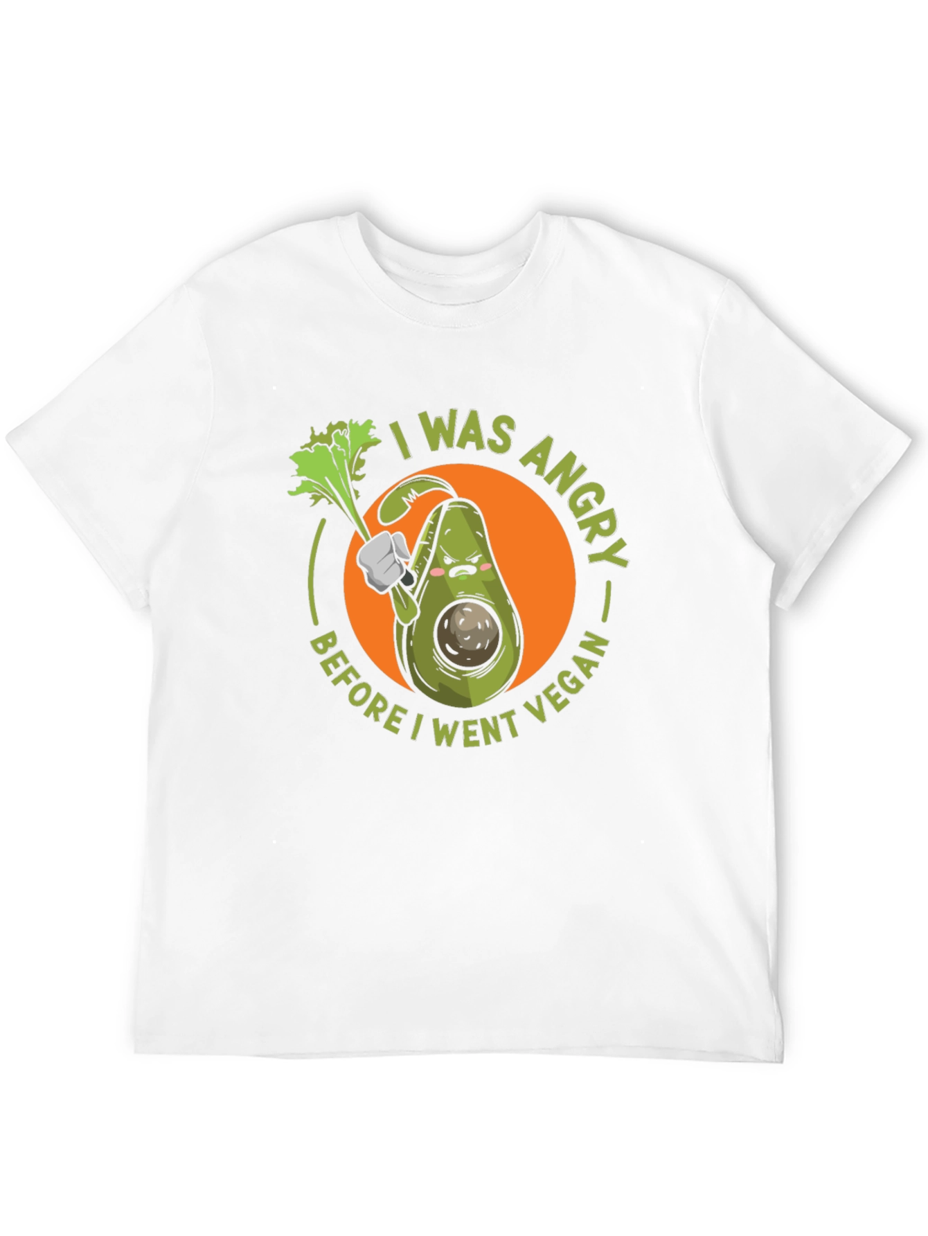 Angry Vegan Avocado T-Shirt - Funny Vegetarian Tee