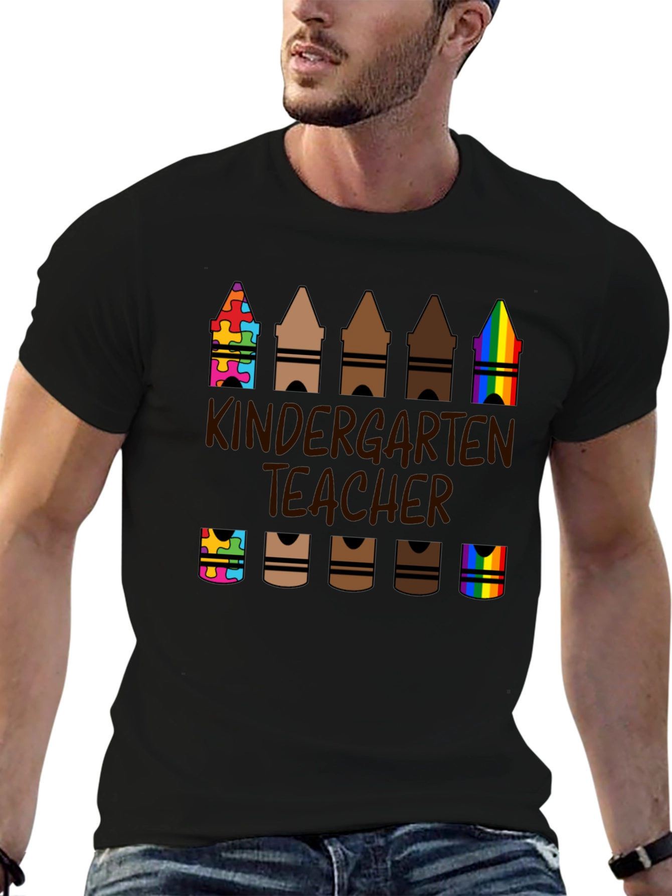 Kindergarten Teacher Crayon T-Shirt