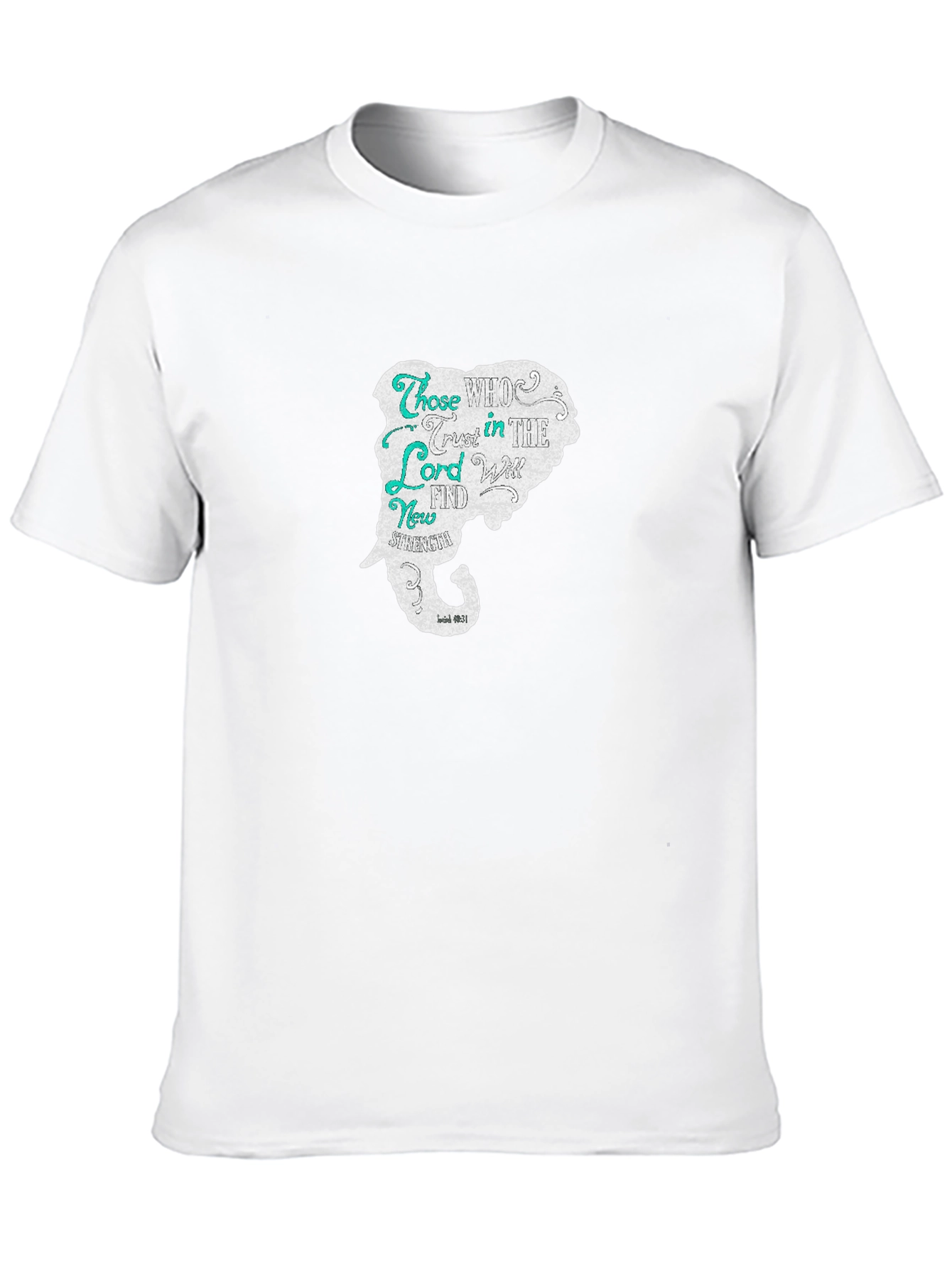 Elephant Scripture Graphic Print T-Shirt