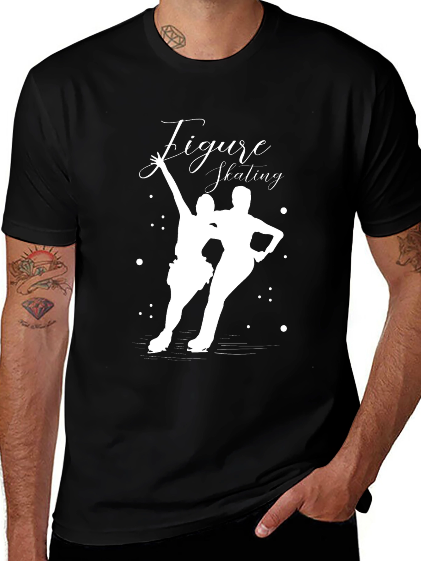Figure Skating Black Graphic Tee