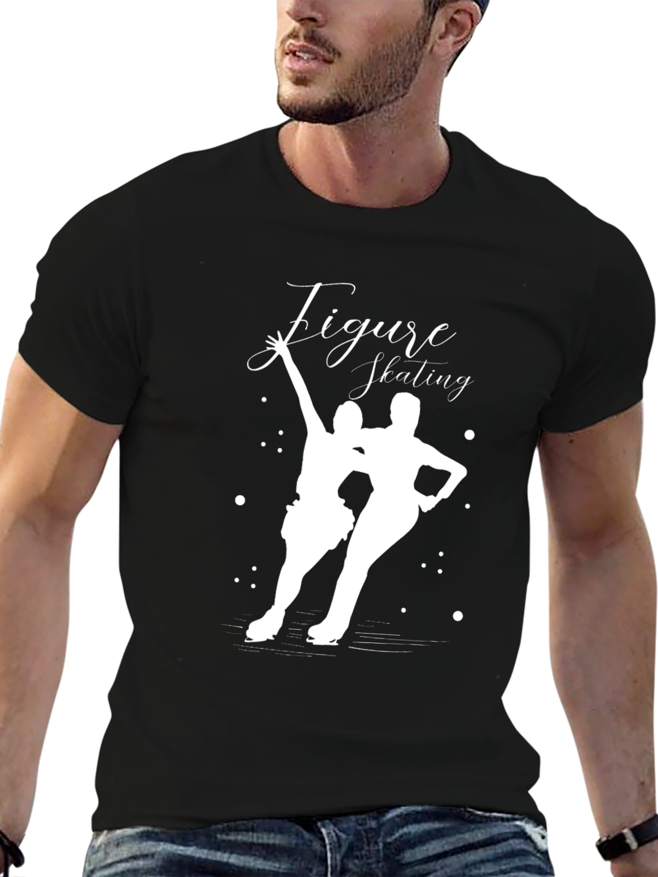 Figure Skating Black Graphic Tee