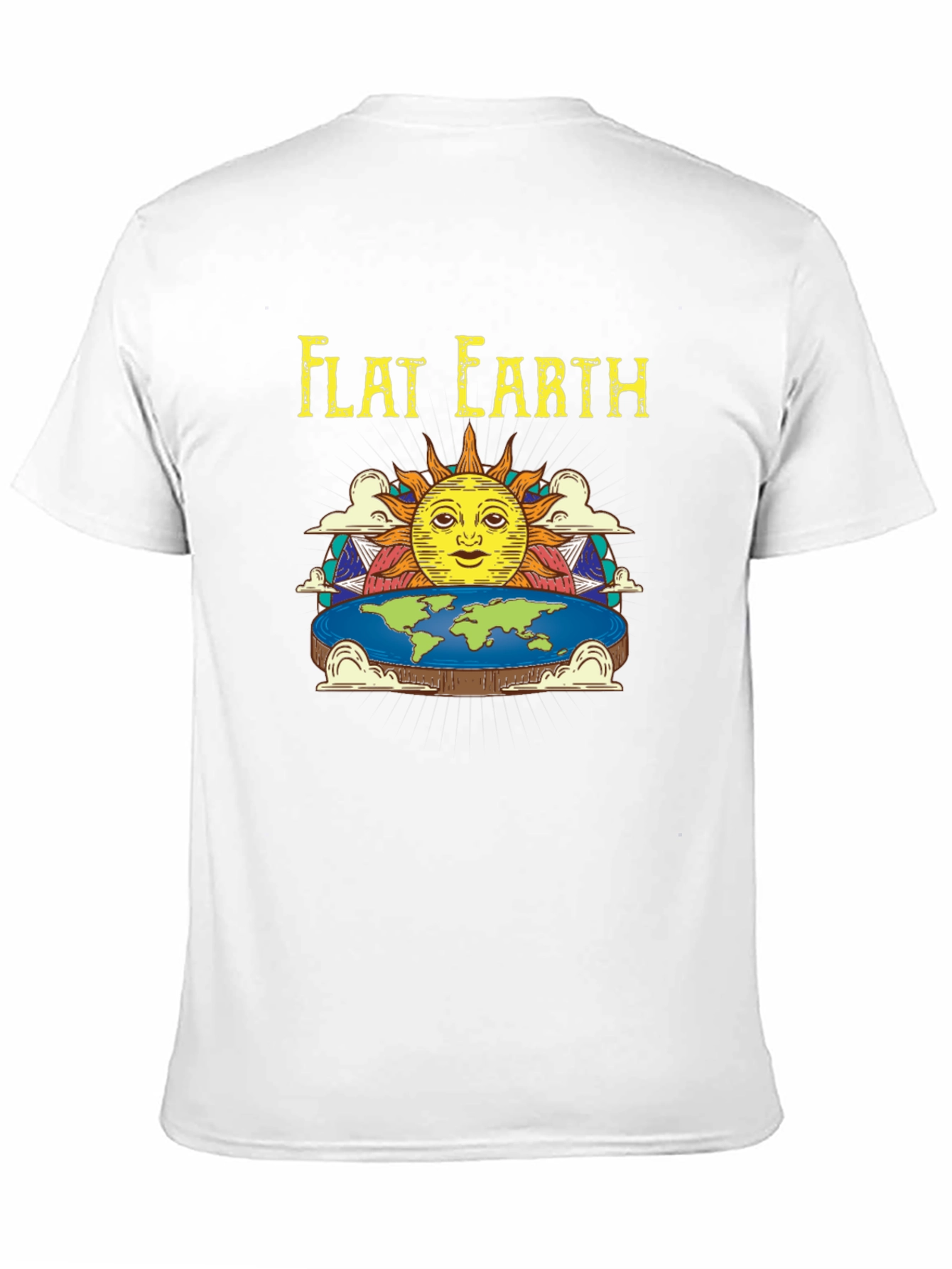 Flat Earth Graphic Tee - Statement T-Shirt