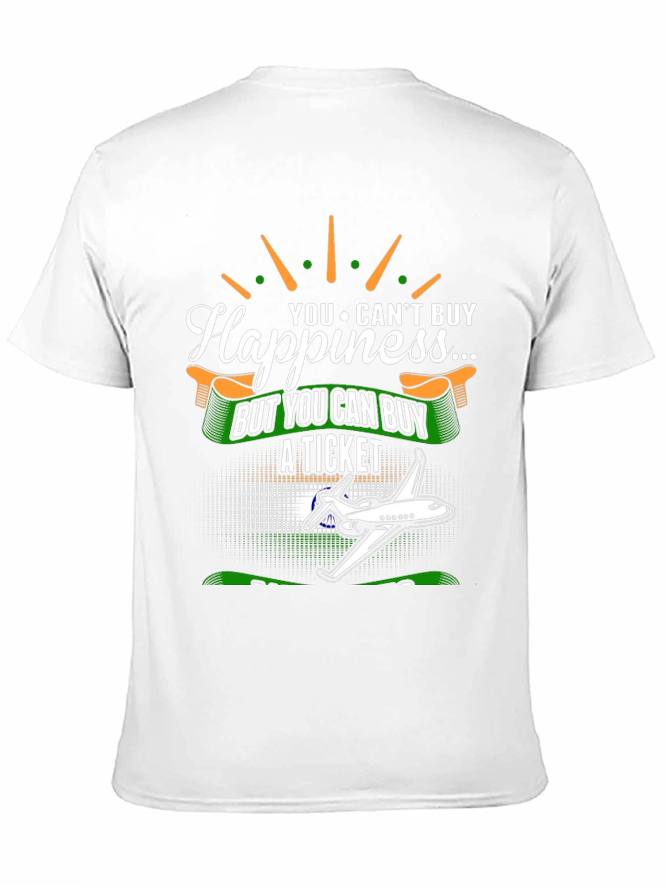 Happiness Ticket T-Shirt - Airplane Graphic Tee