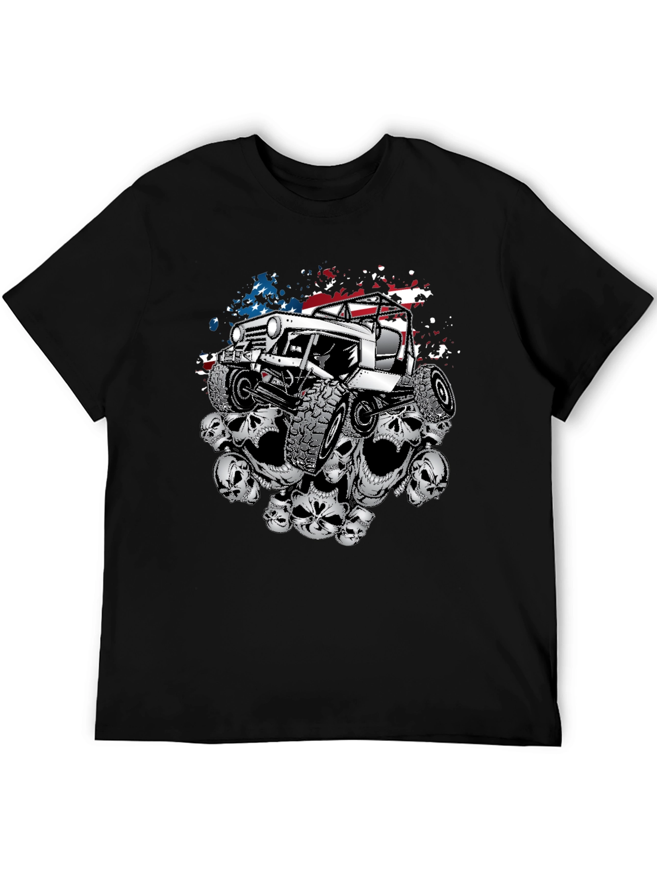 Patriotic Skull Jeep T-Shirt