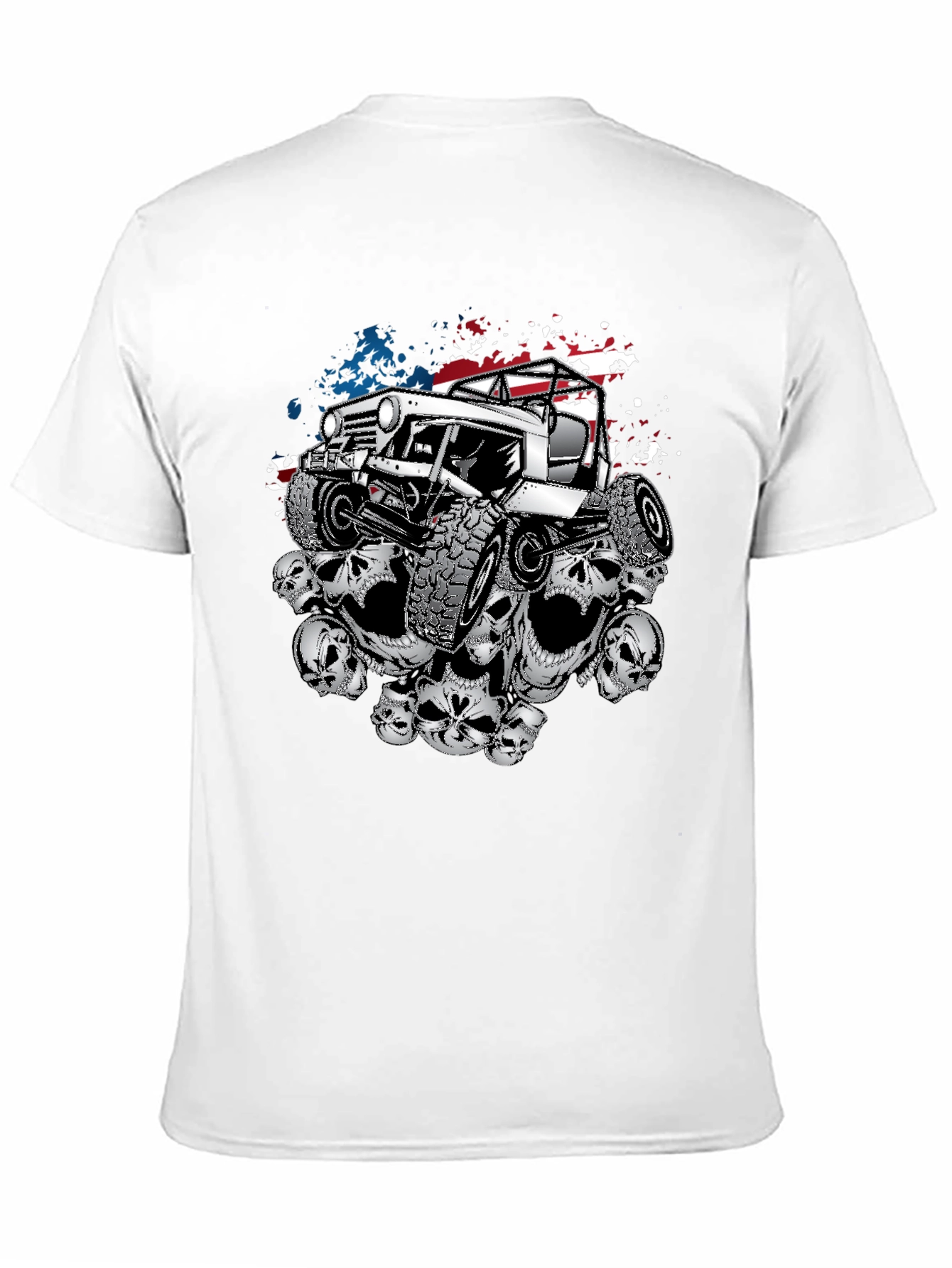 Patriotic Skull Jeep T-Shirt