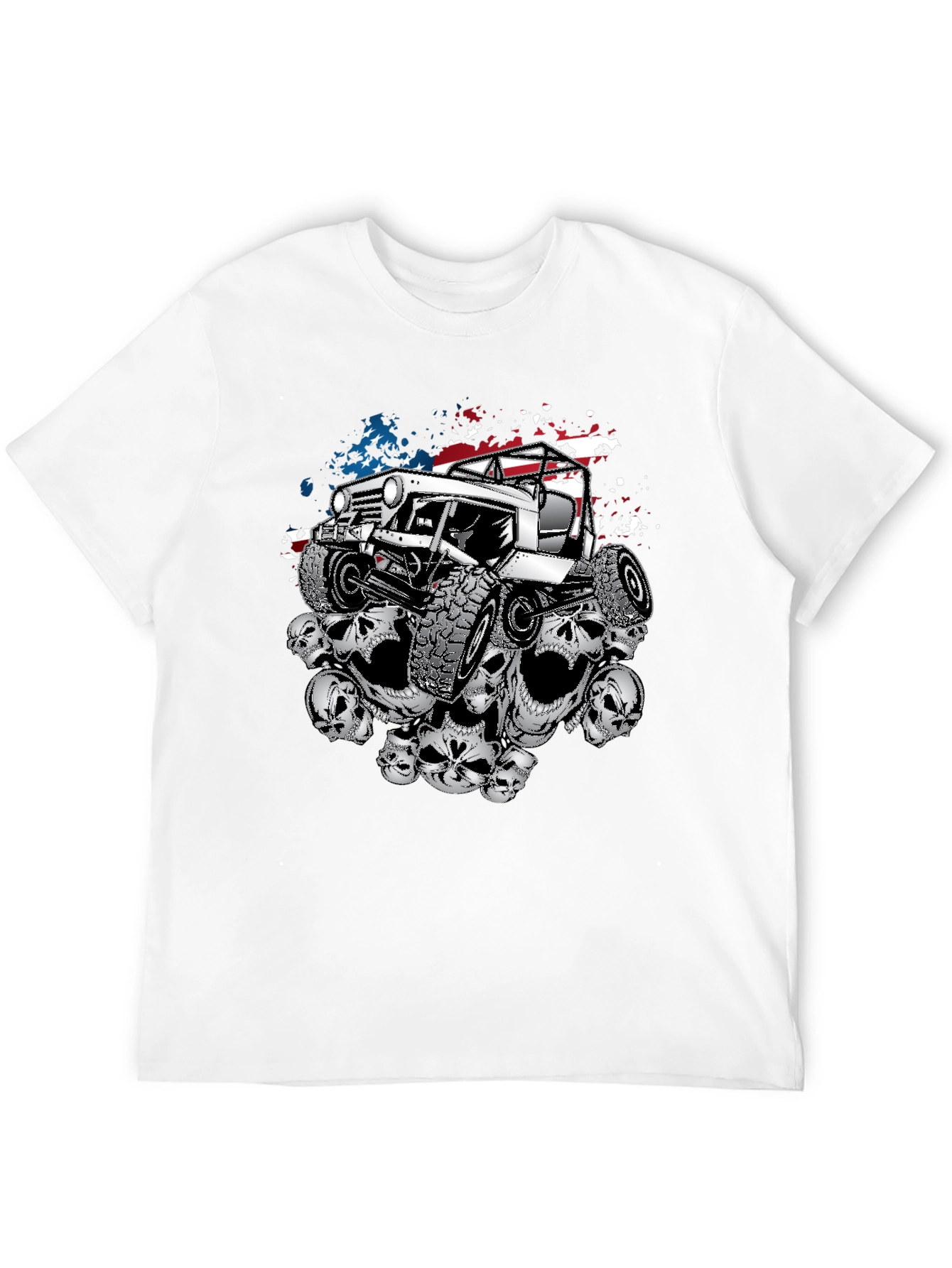 Patriotic Skull Jeep T-Shirt