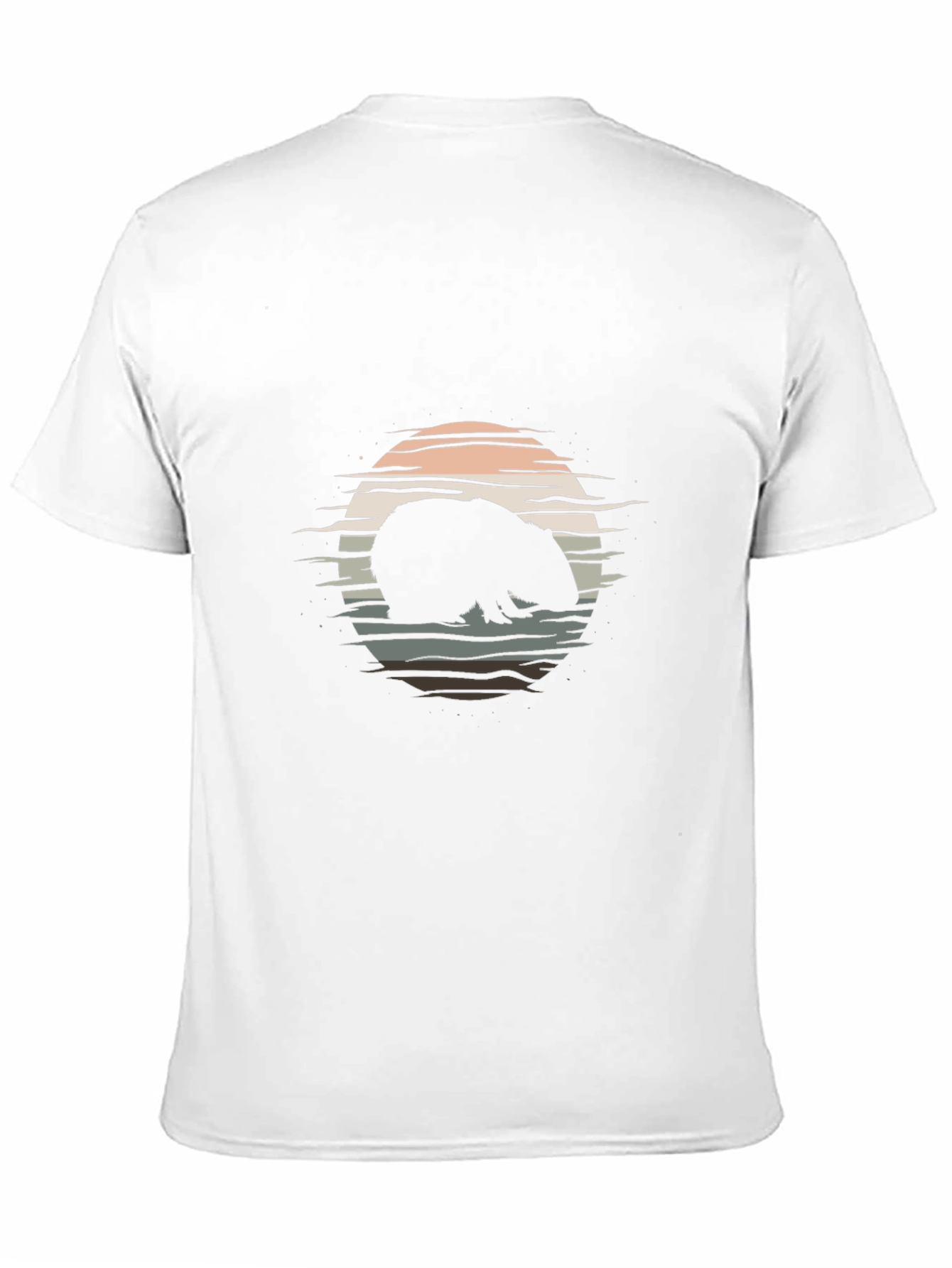 Retro Sunset Beaver Graphic T-Shirt - Soft Cotton Tee
