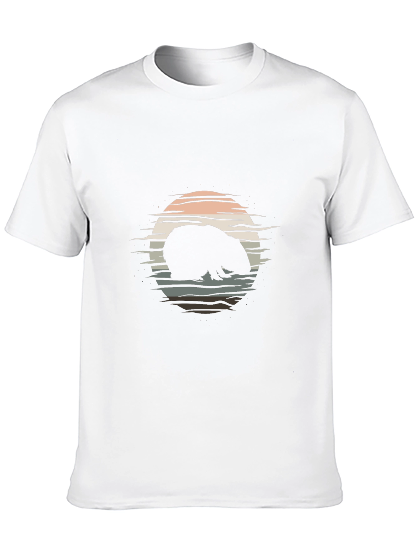 Retro Sunset Beaver Graphic T-Shirt - Soft Cotton Tee