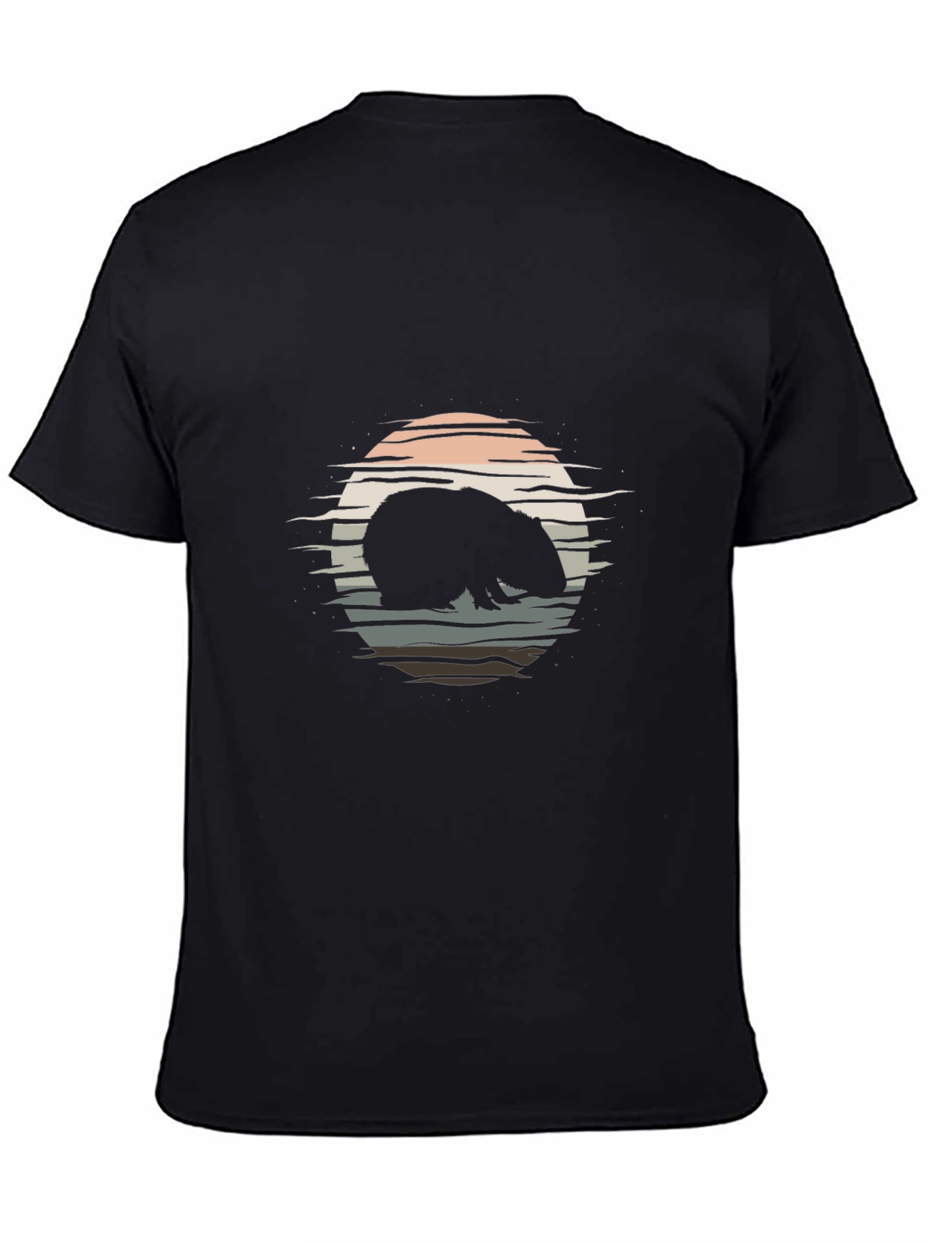 Retro Sunset Beaver Graphic T-Shirt - Soft Cotton Tee