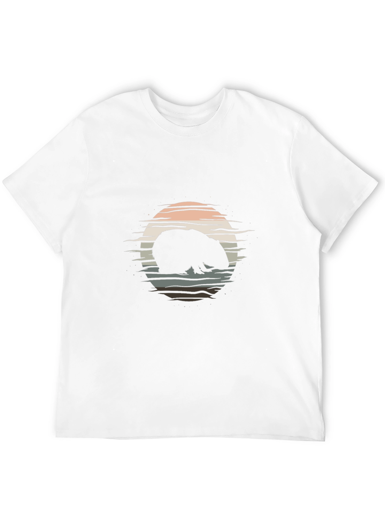 Retro Sunset Beaver Graphic T-Shirt - Soft Cotton Tee