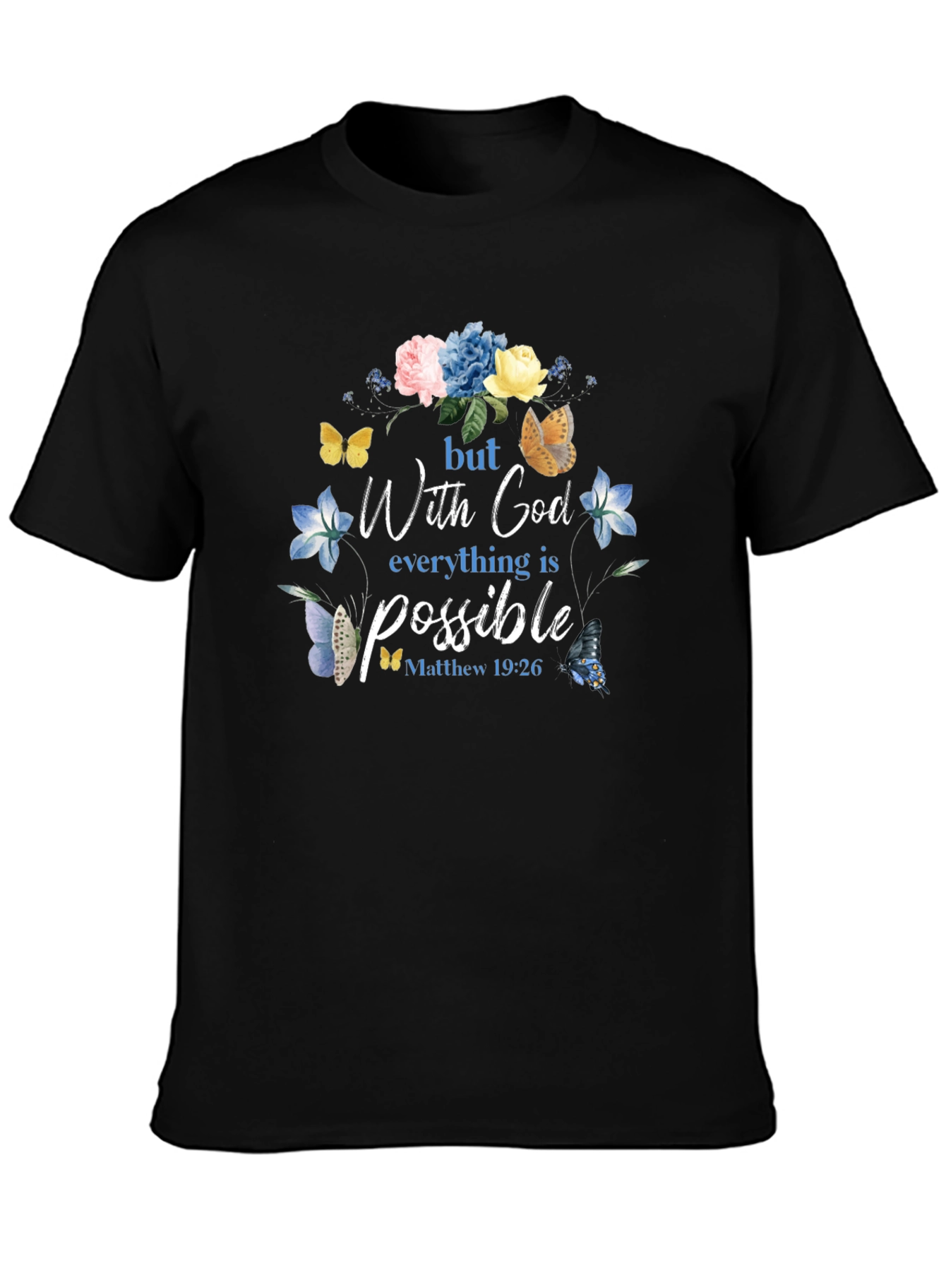 Floral Christian T-Shirt - God is Possible