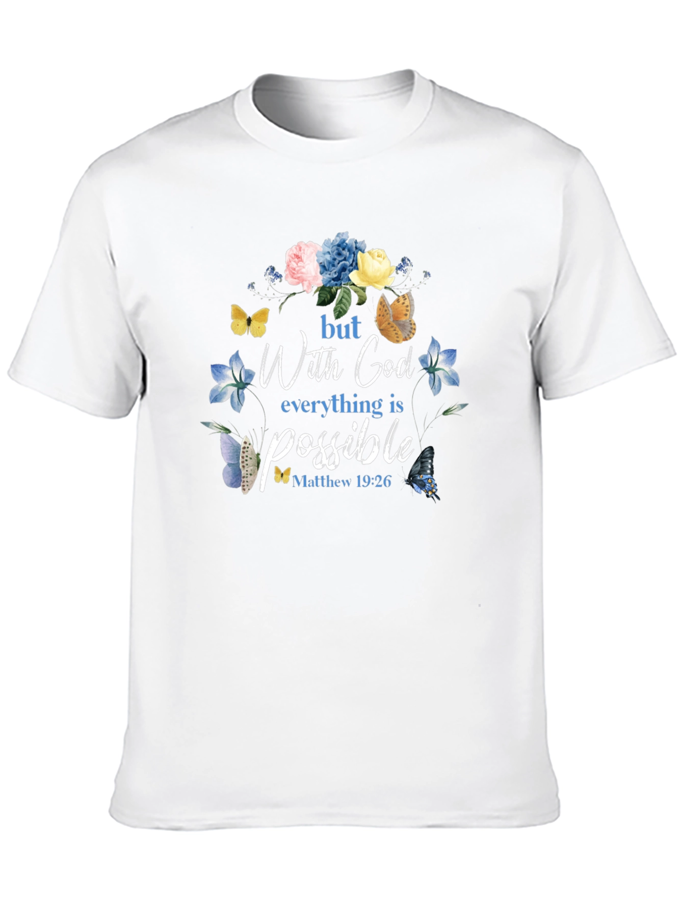 Floral Christian T-Shirt - God is Possible