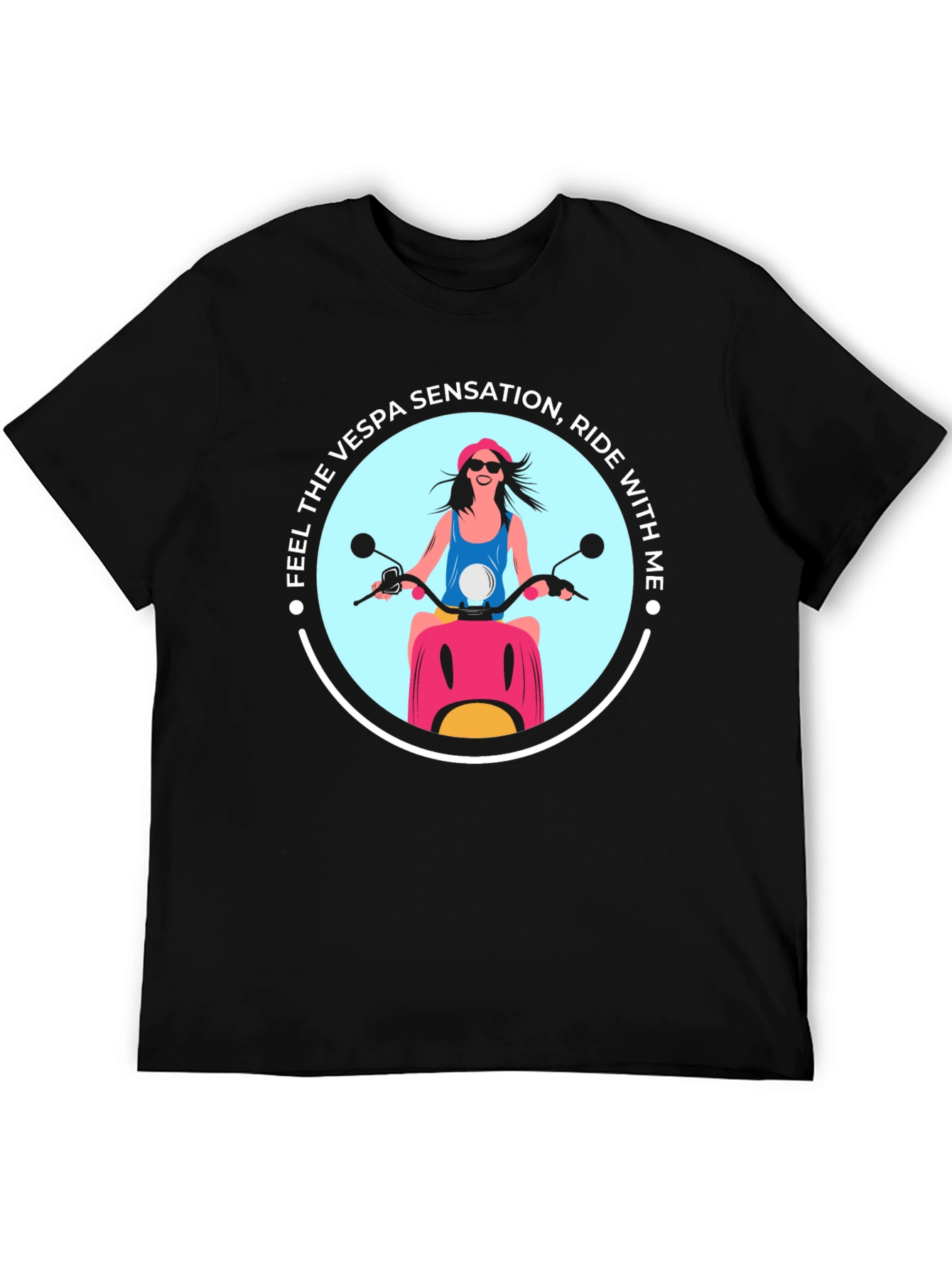 Vespa Sensation Ride T-Shirt - Black