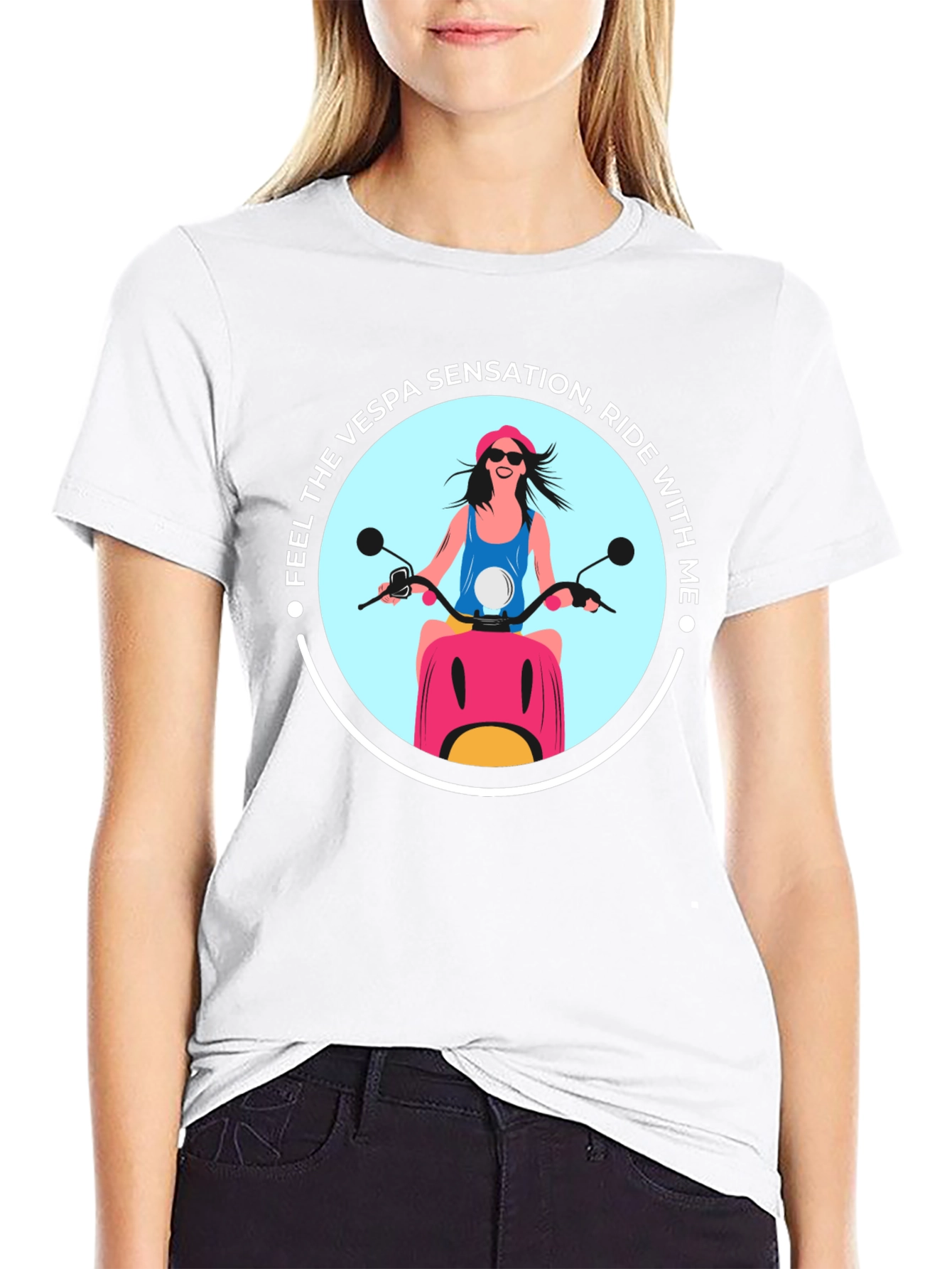 Vespa Sensation Ride T-Shirt - Black