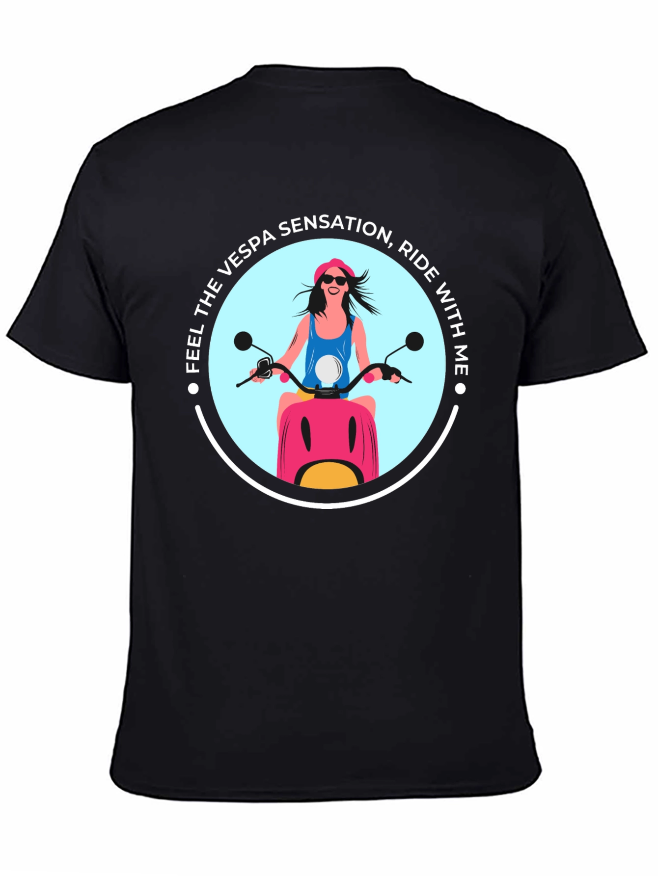 Vespa Sensation Ride T-Shirt - Black
