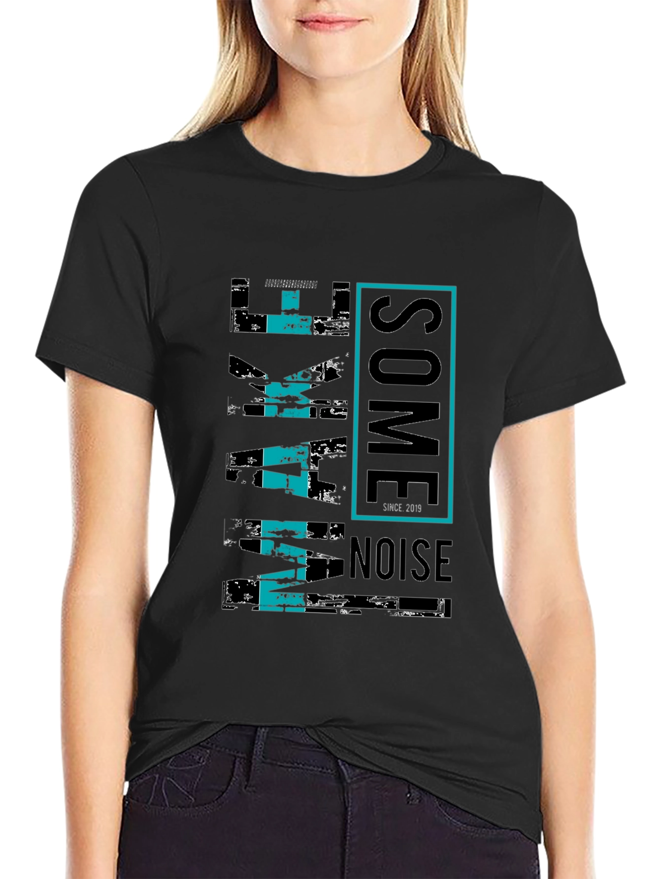 Wake Some Noise Black Graphic Tee