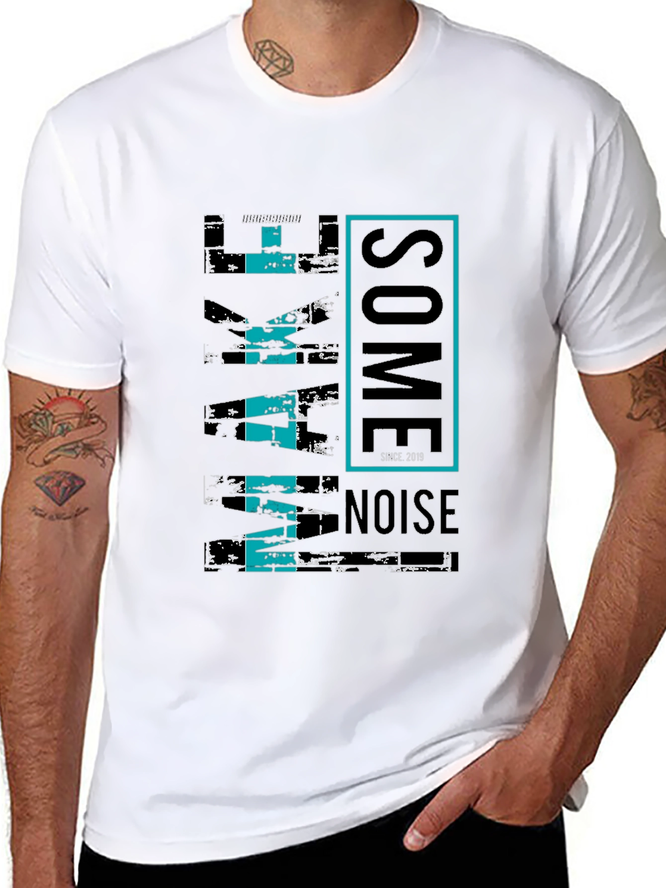 Wake Some Noise Black Graphic Tee