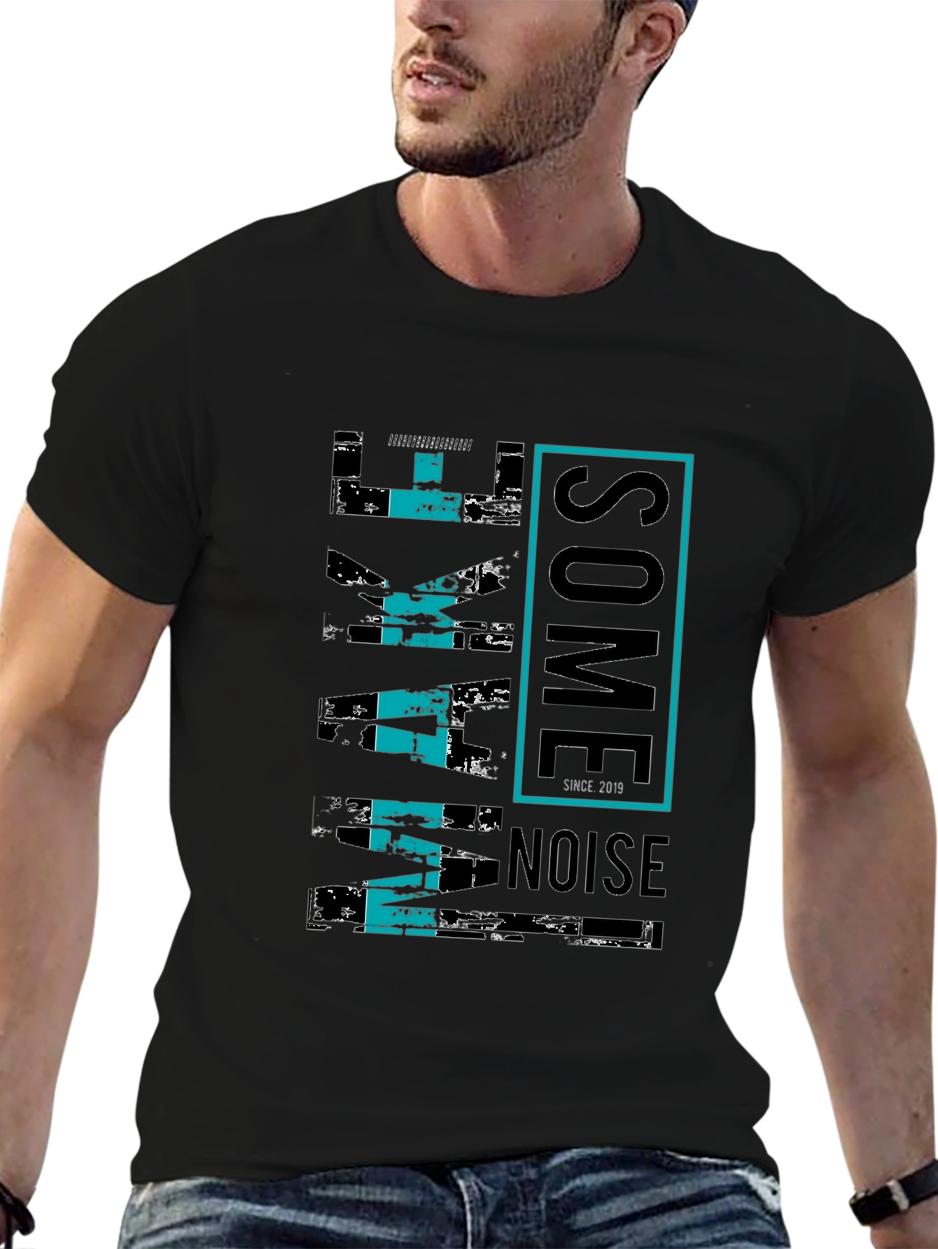 Wake Some Noise Black Graphic Tee