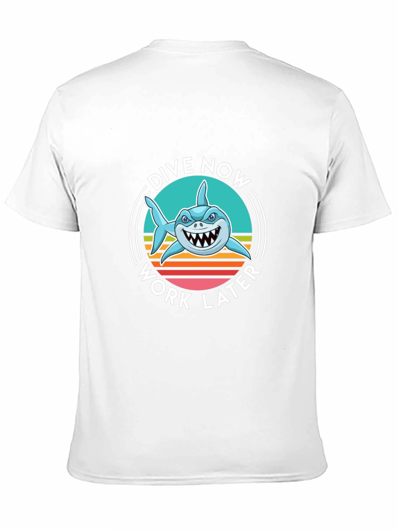 Dive Now Work Later Shark Graphic Tee