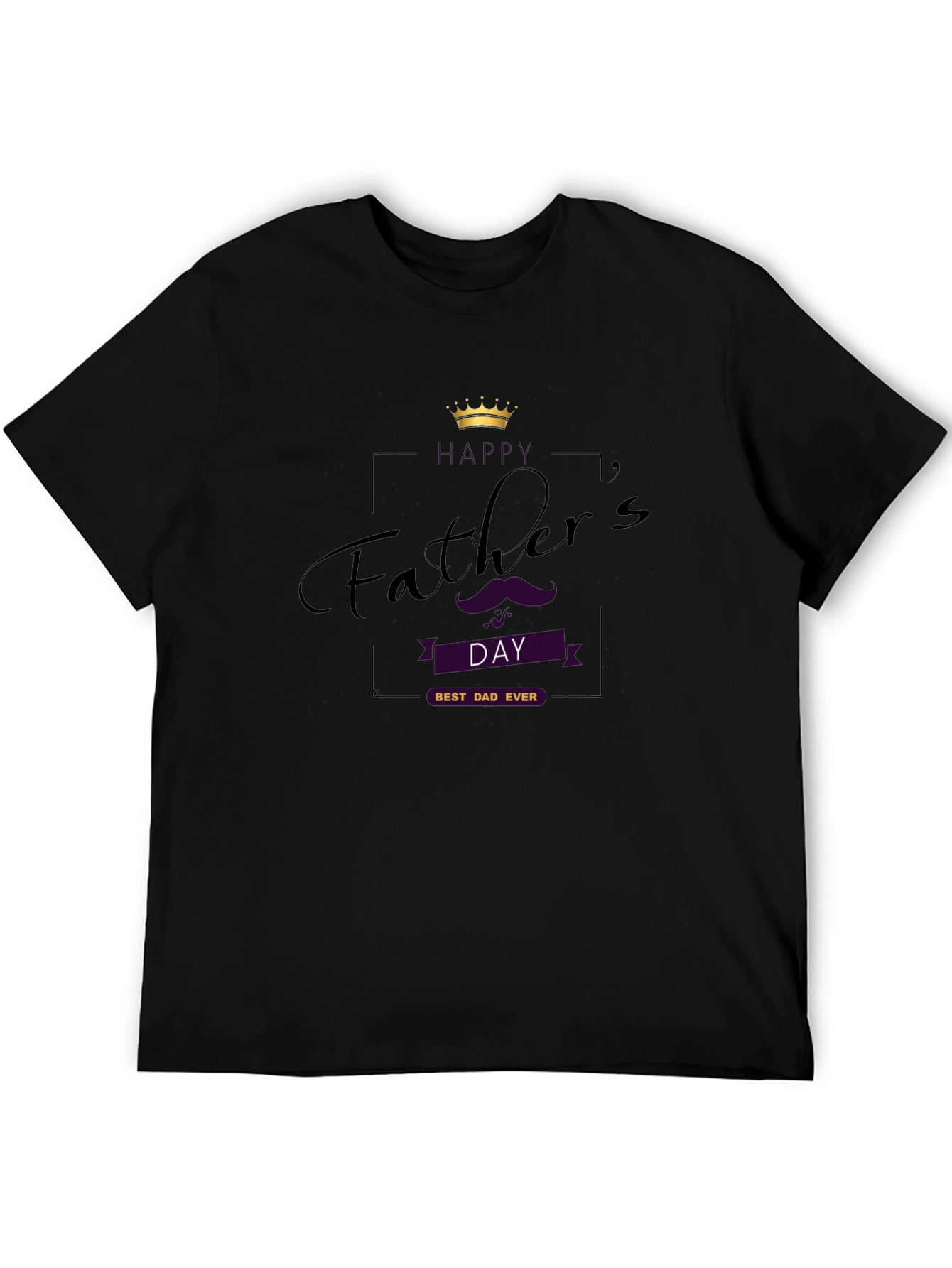 Fathers Day Best Dad Ever Black T-Shirt