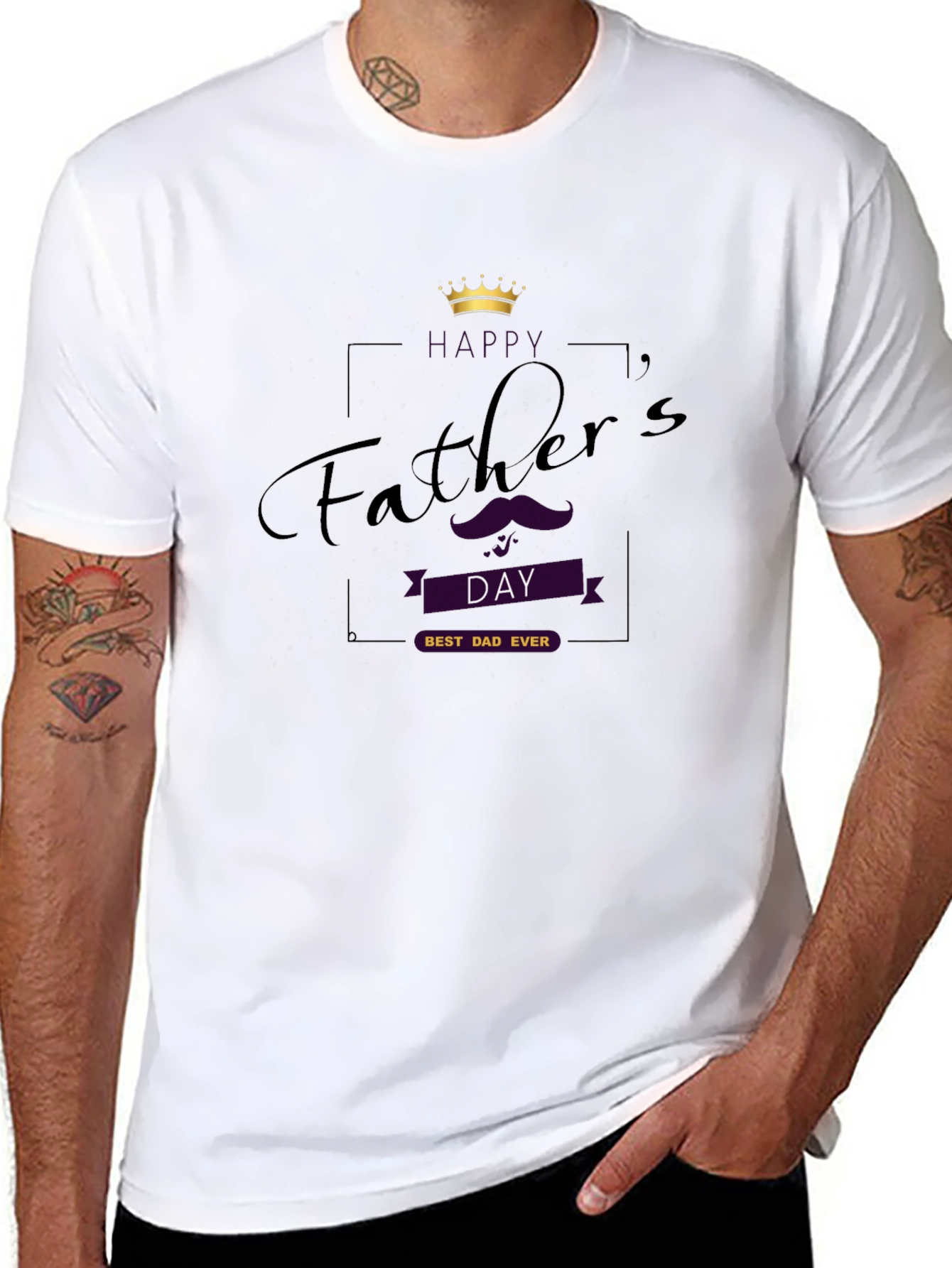 Fathers Day Best Dad Ever Black T-Shirt