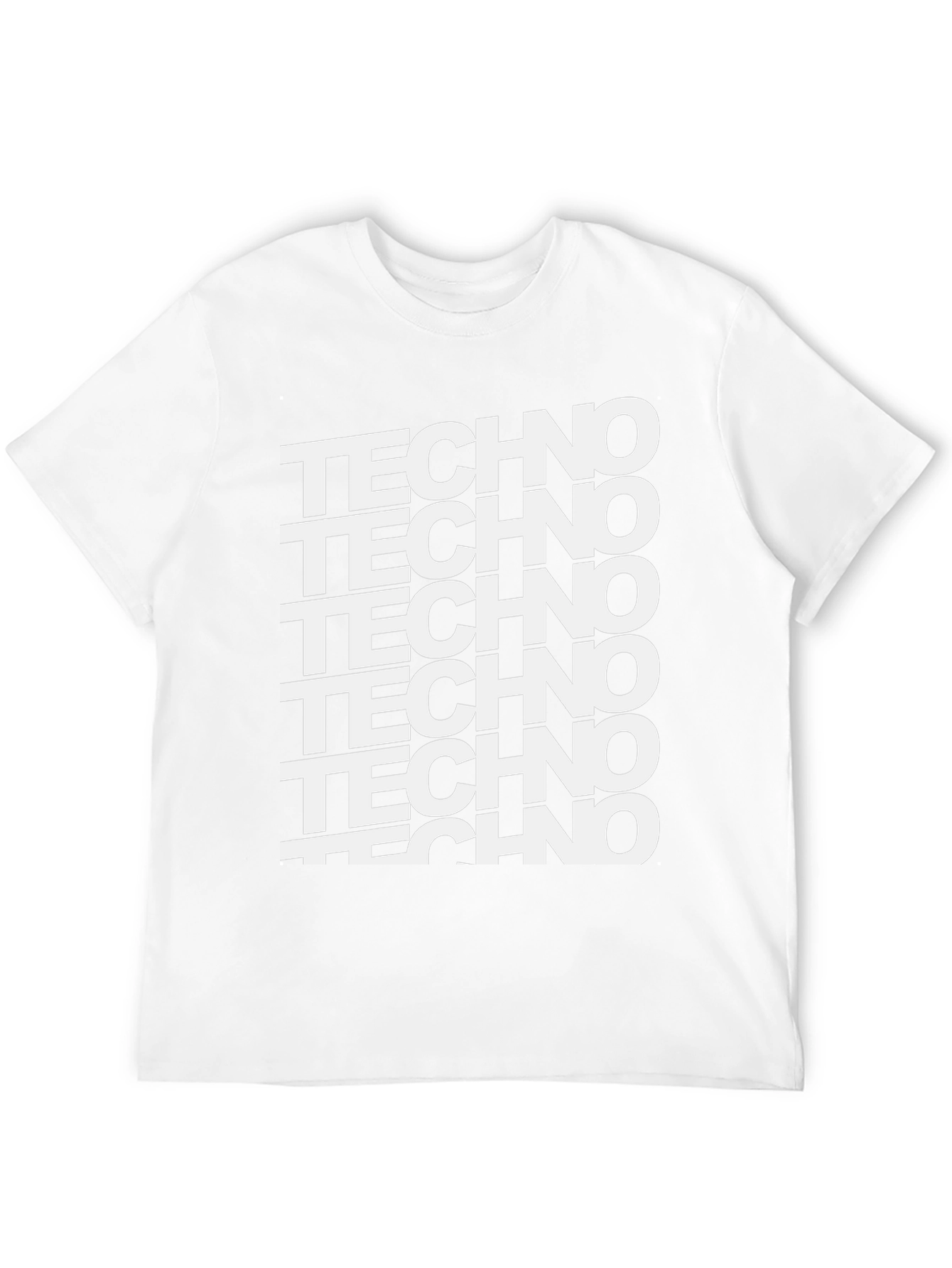 Techno Graphic Print Black T-Shirt
