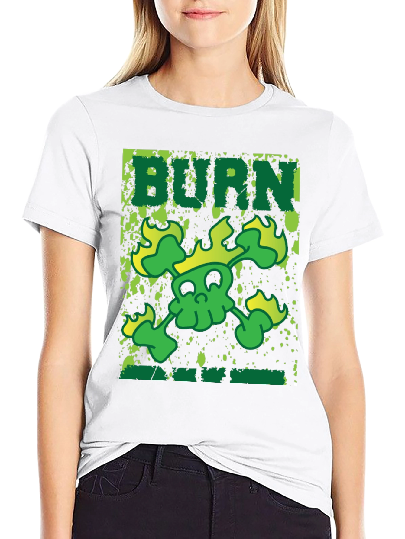 Burn Skull Graphic T-Shirt - Mens Black Tee