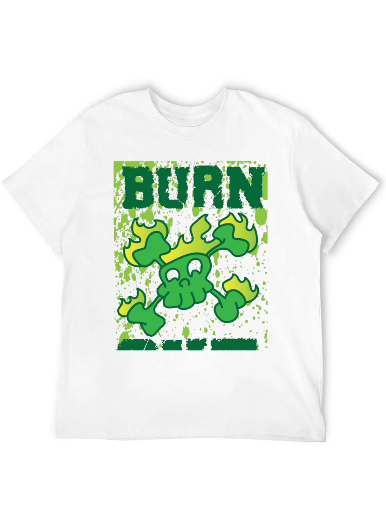 Burn Skull Graphic T-Shirt - Mens Black Tee