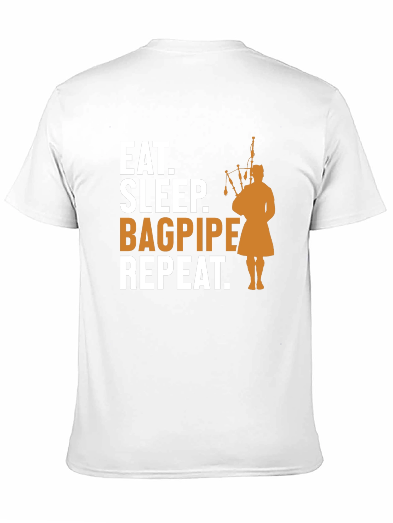 Eat Sleep Bagpipe Repeat T-Shirt - Black