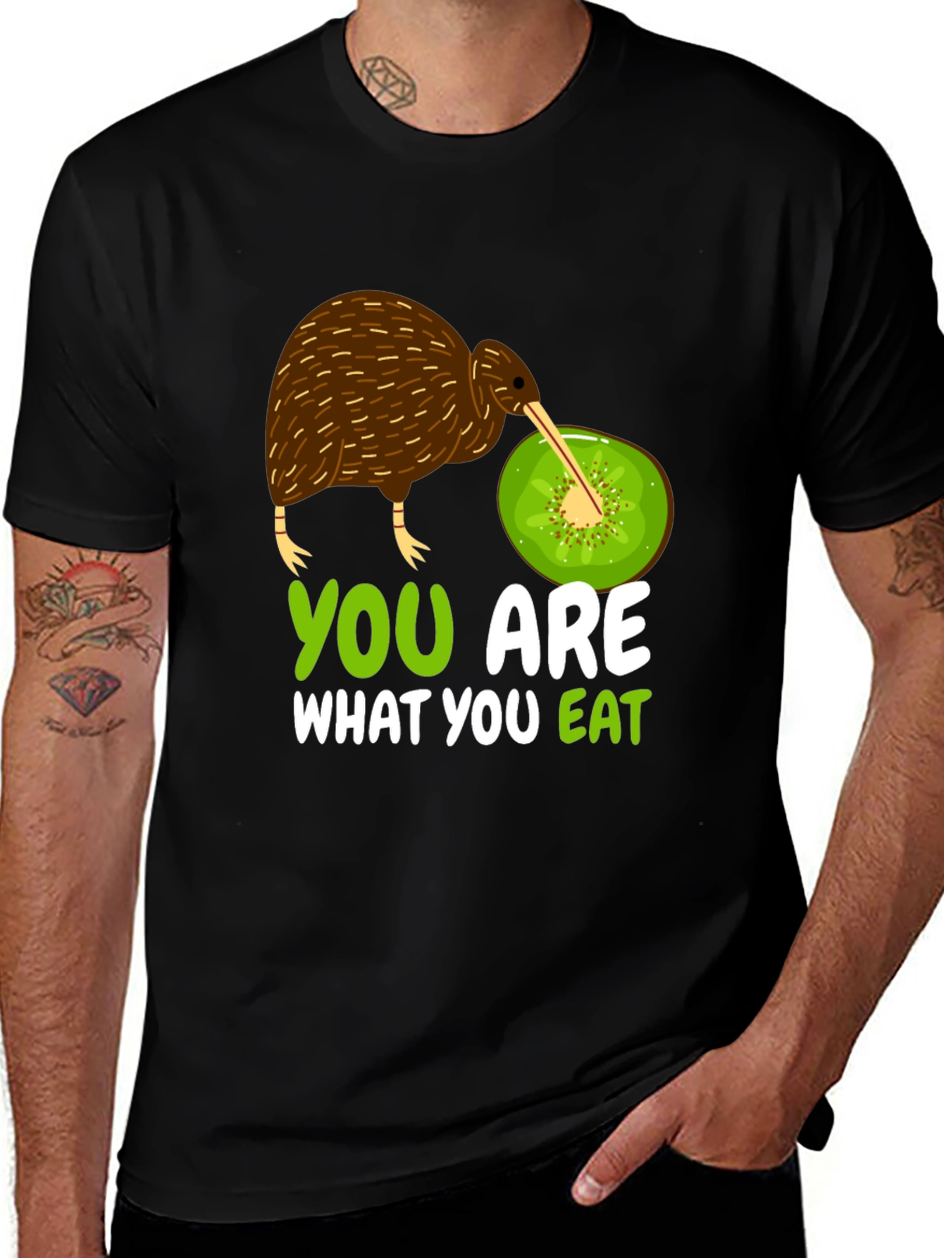 Funny Kiwi Bird and Fruit T-Shirt