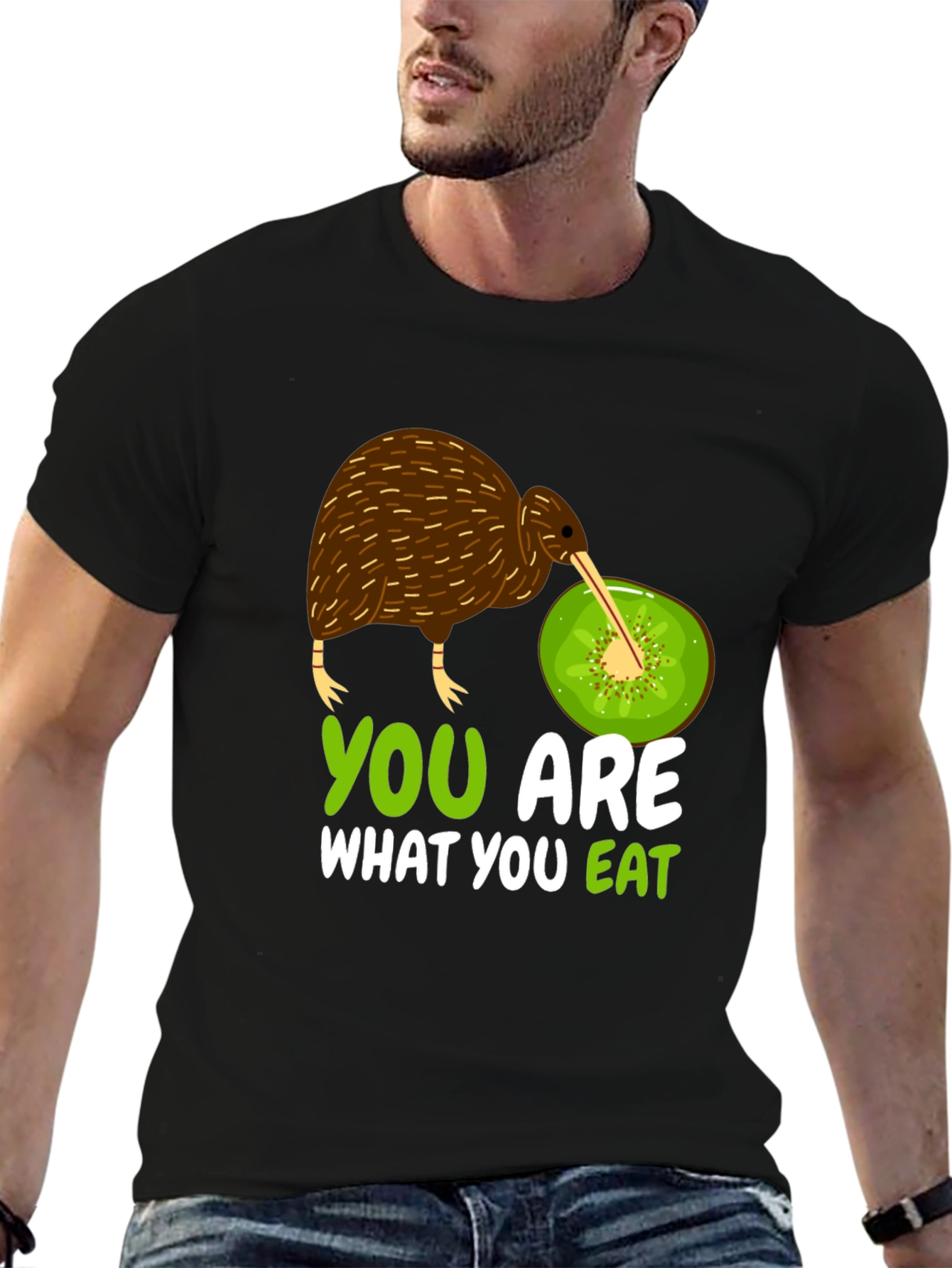 Funny Kiwi Bird and Fruit T-Shirt